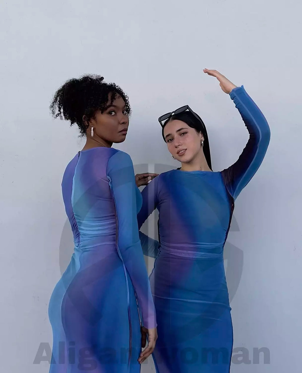 Galaxy aqua dress