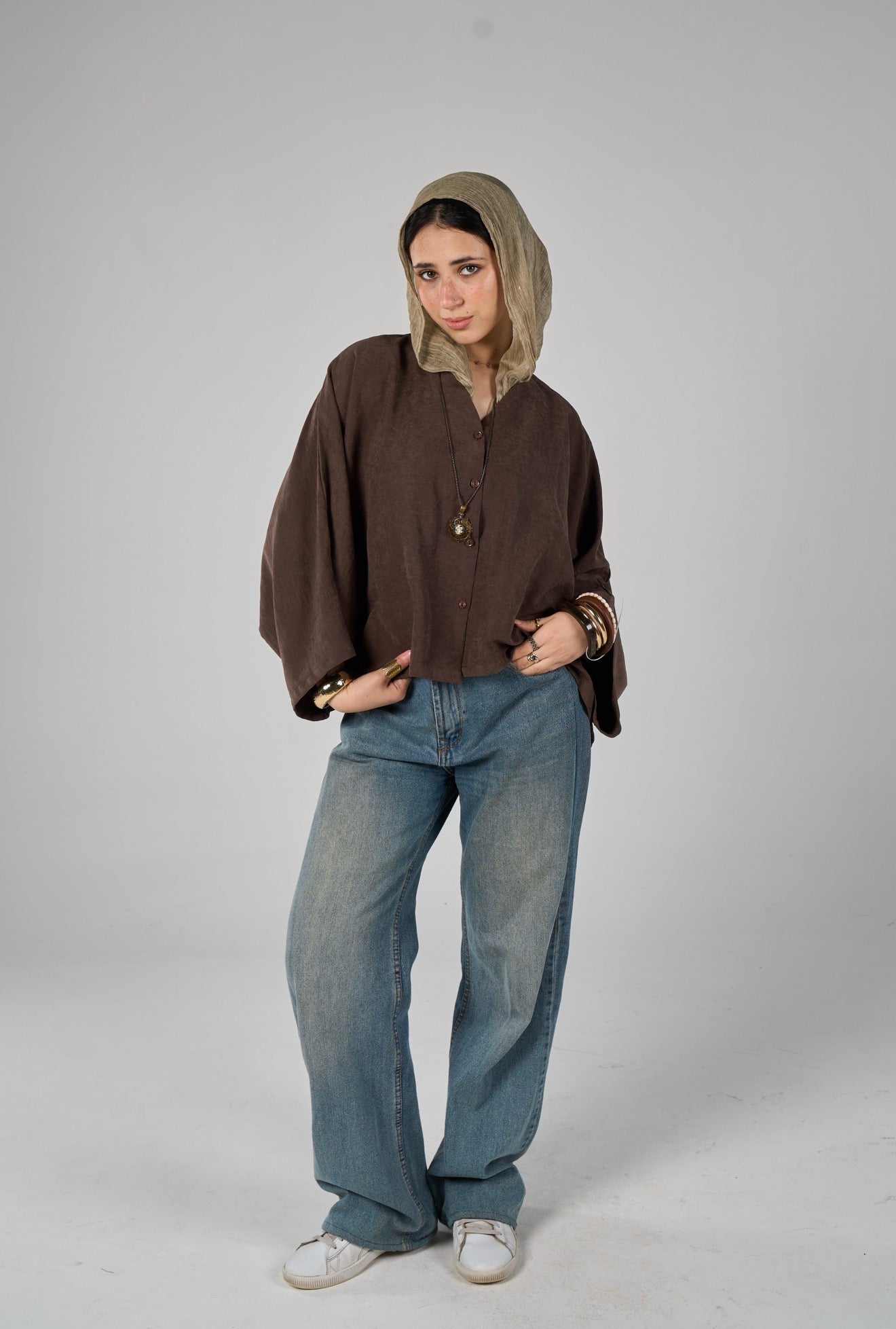 Sunset flare shirt - brown