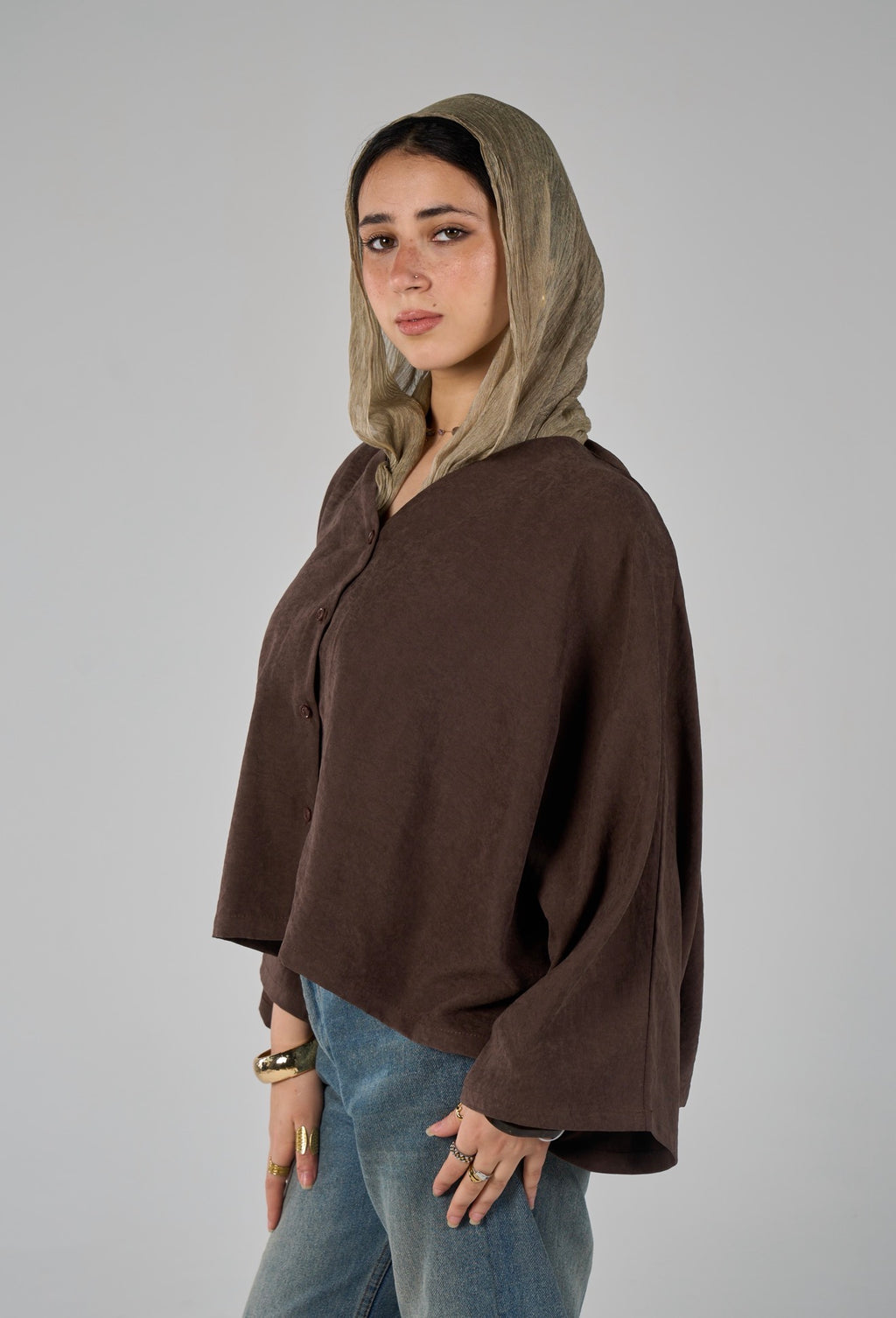Sunset flare shirt - brown