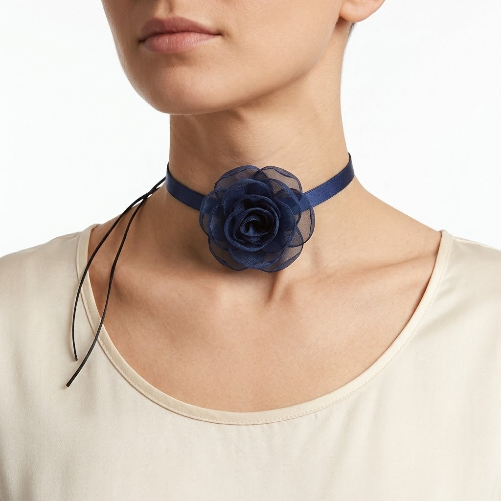 Rose flower choker