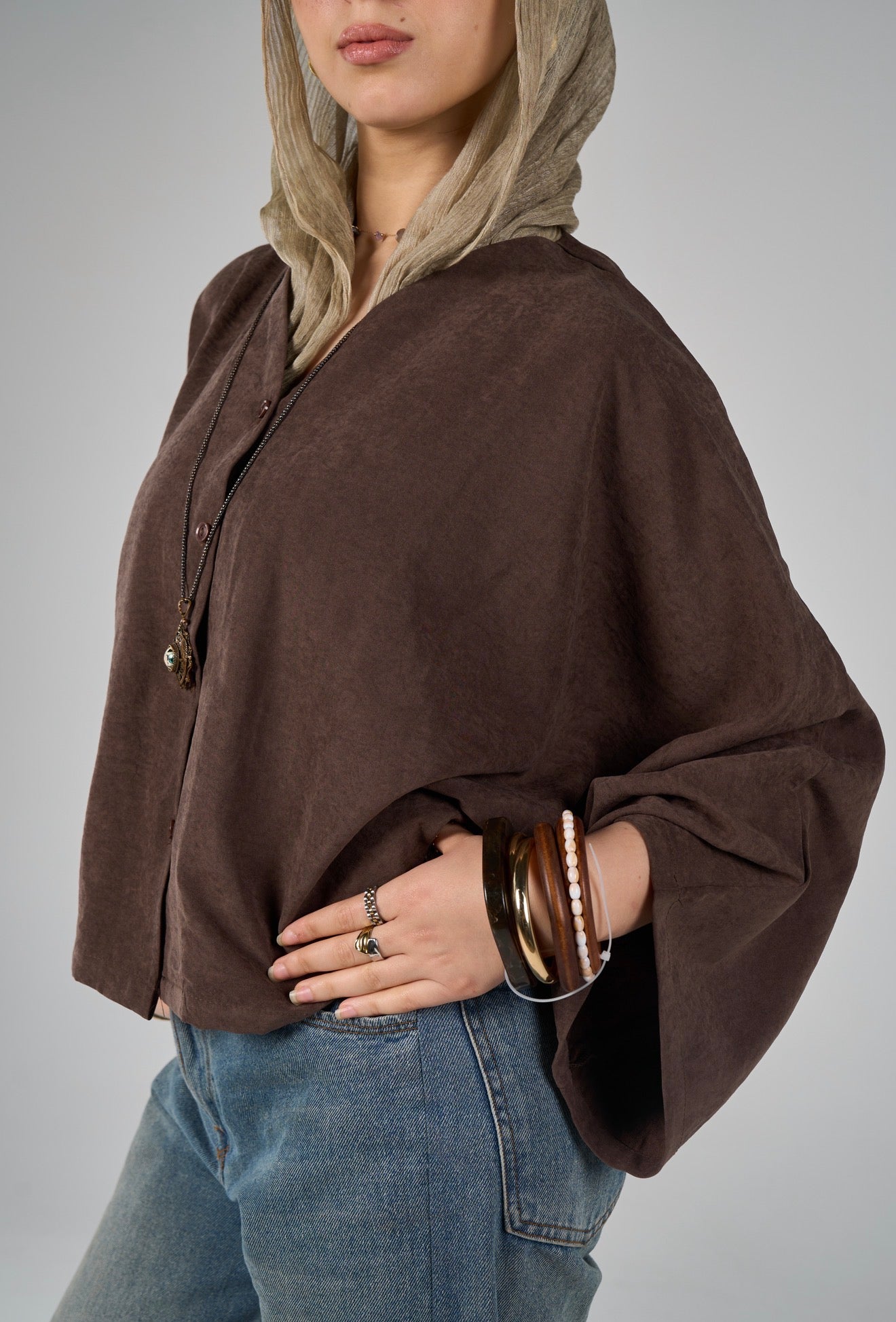 Sunset flare shirt - brown
