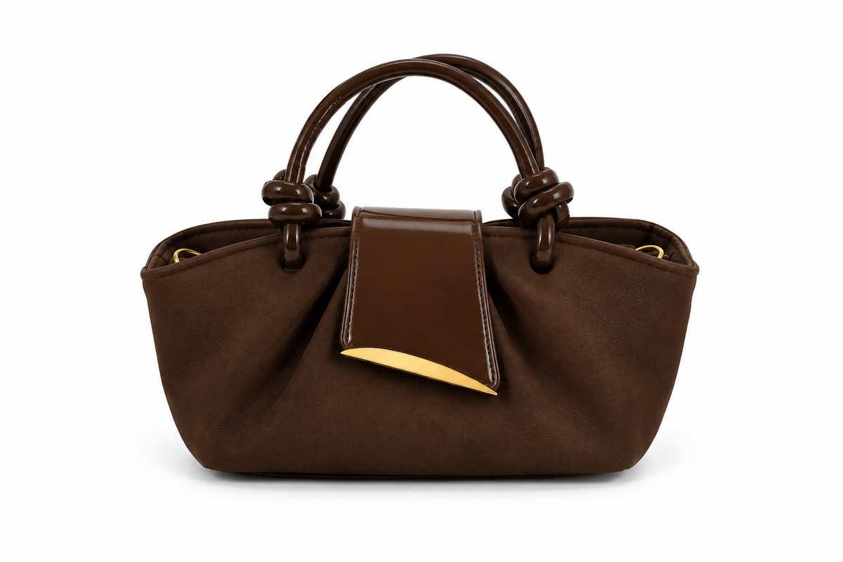 Suede leather bag