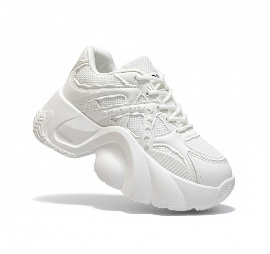 Chunky white sneakers