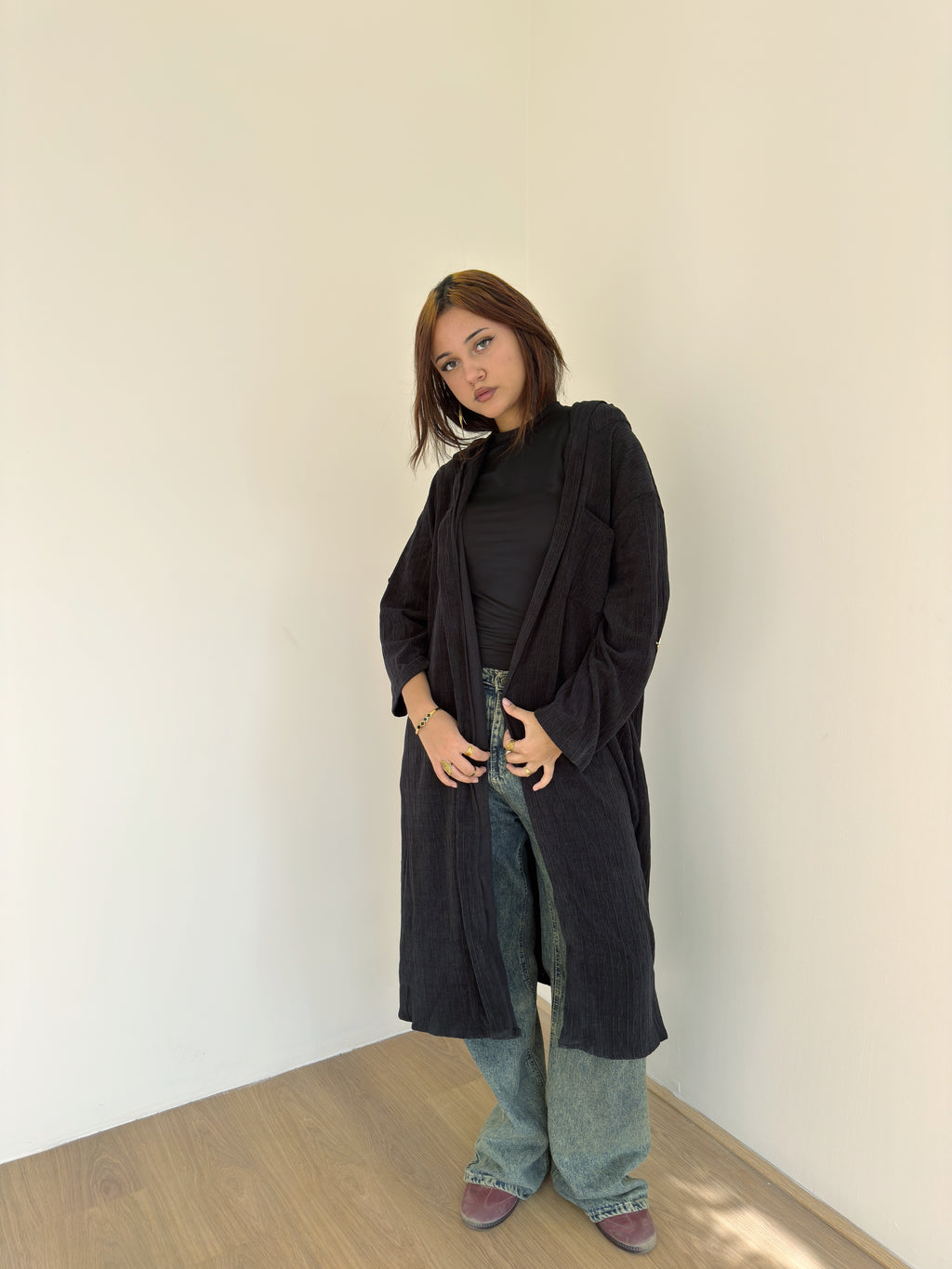 Hooded cardigan
