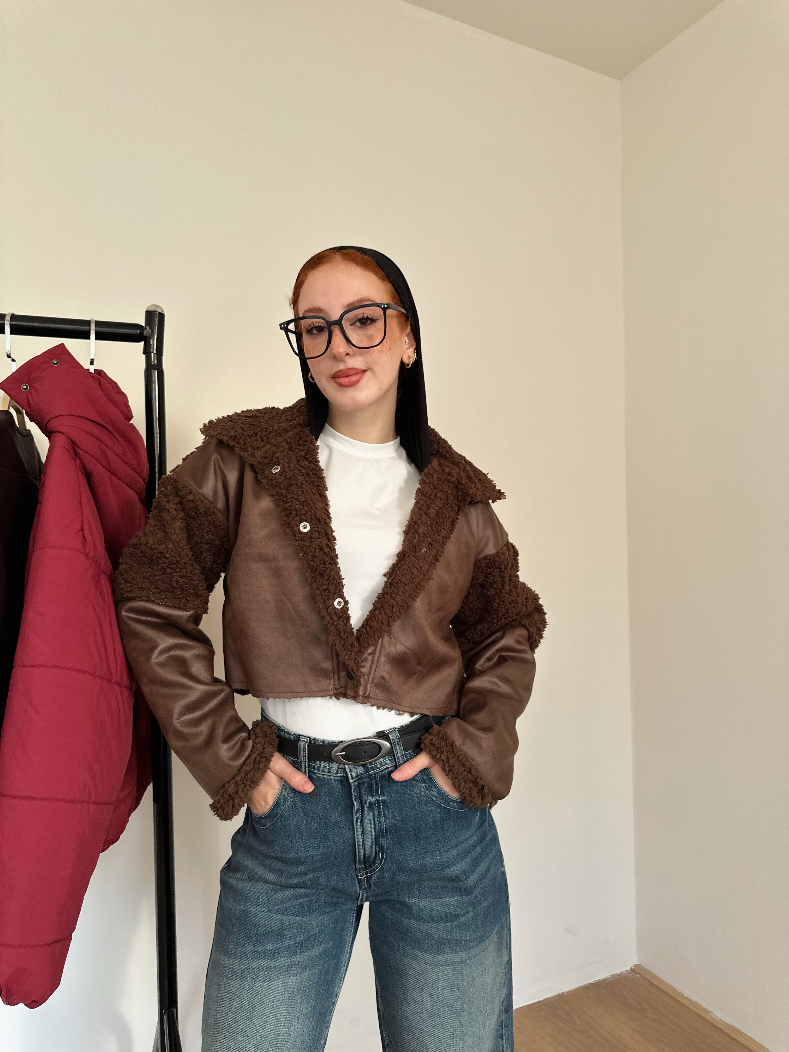 Teddy X leather jacket