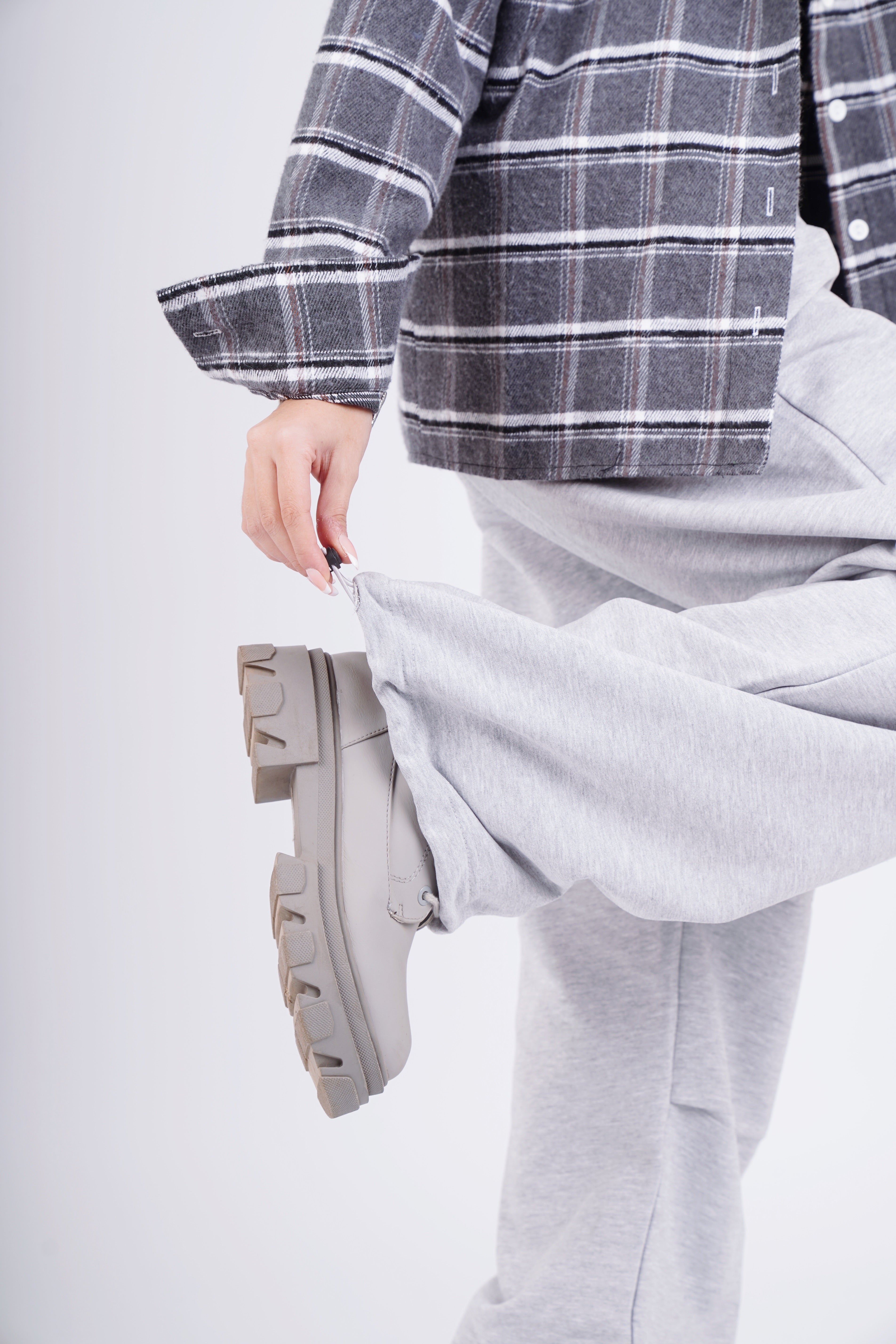 parachute pants - gray