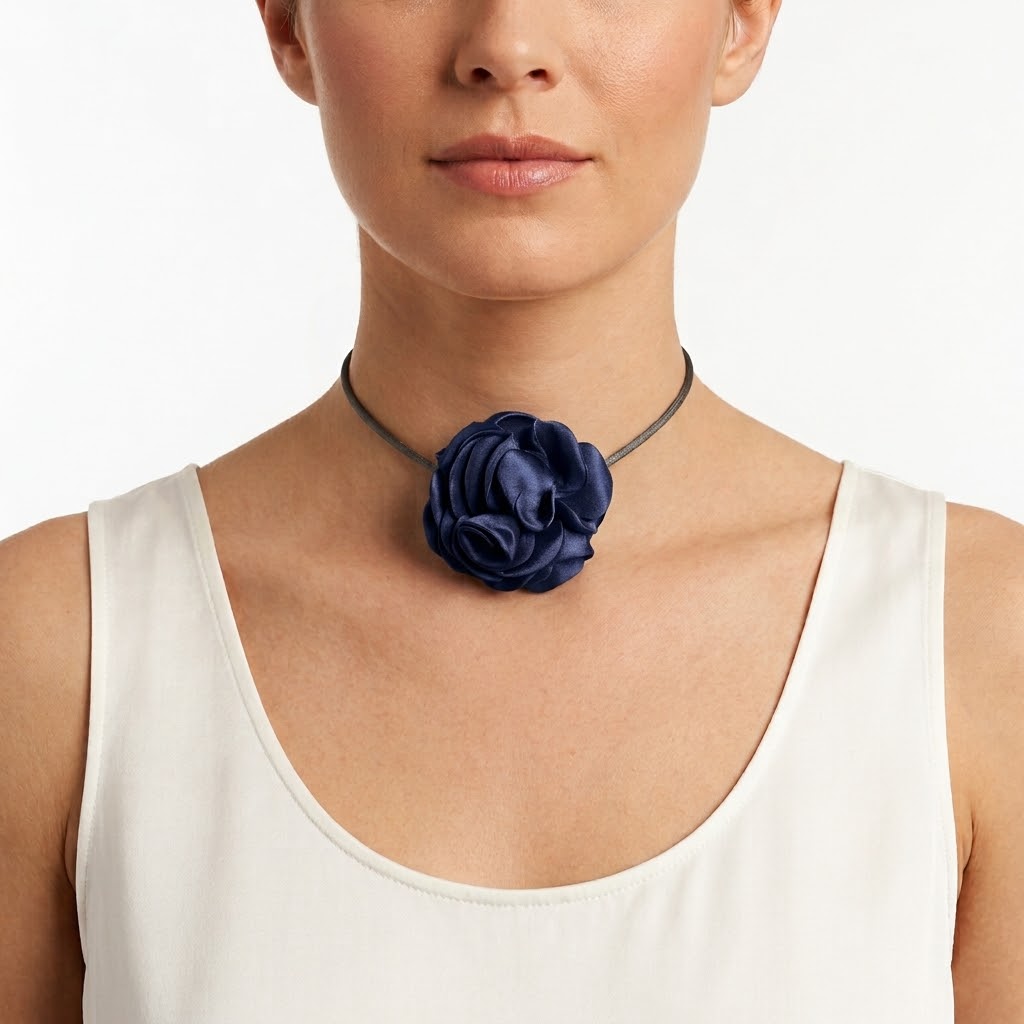 Rose flower choker