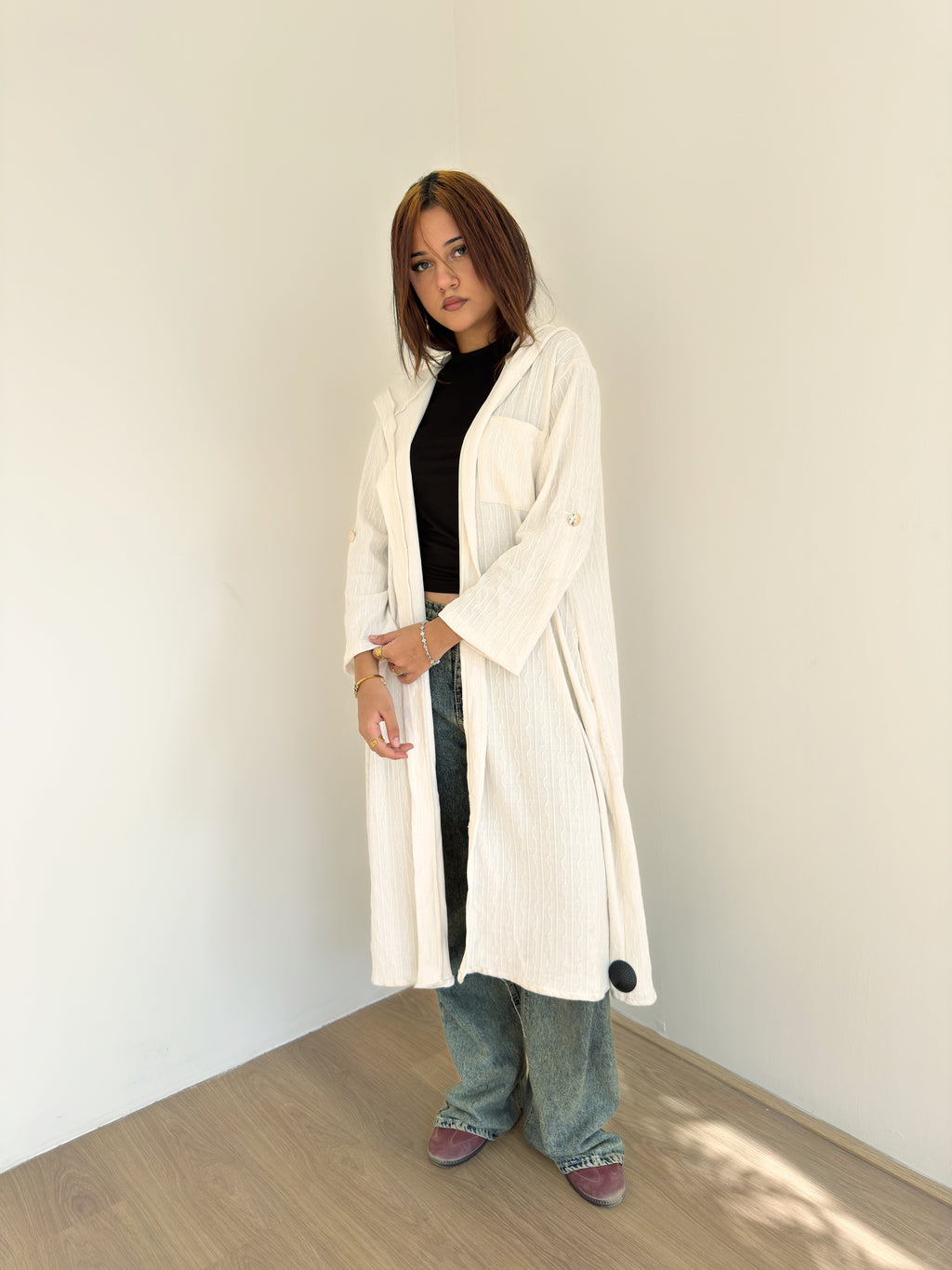 Hooded cardigan