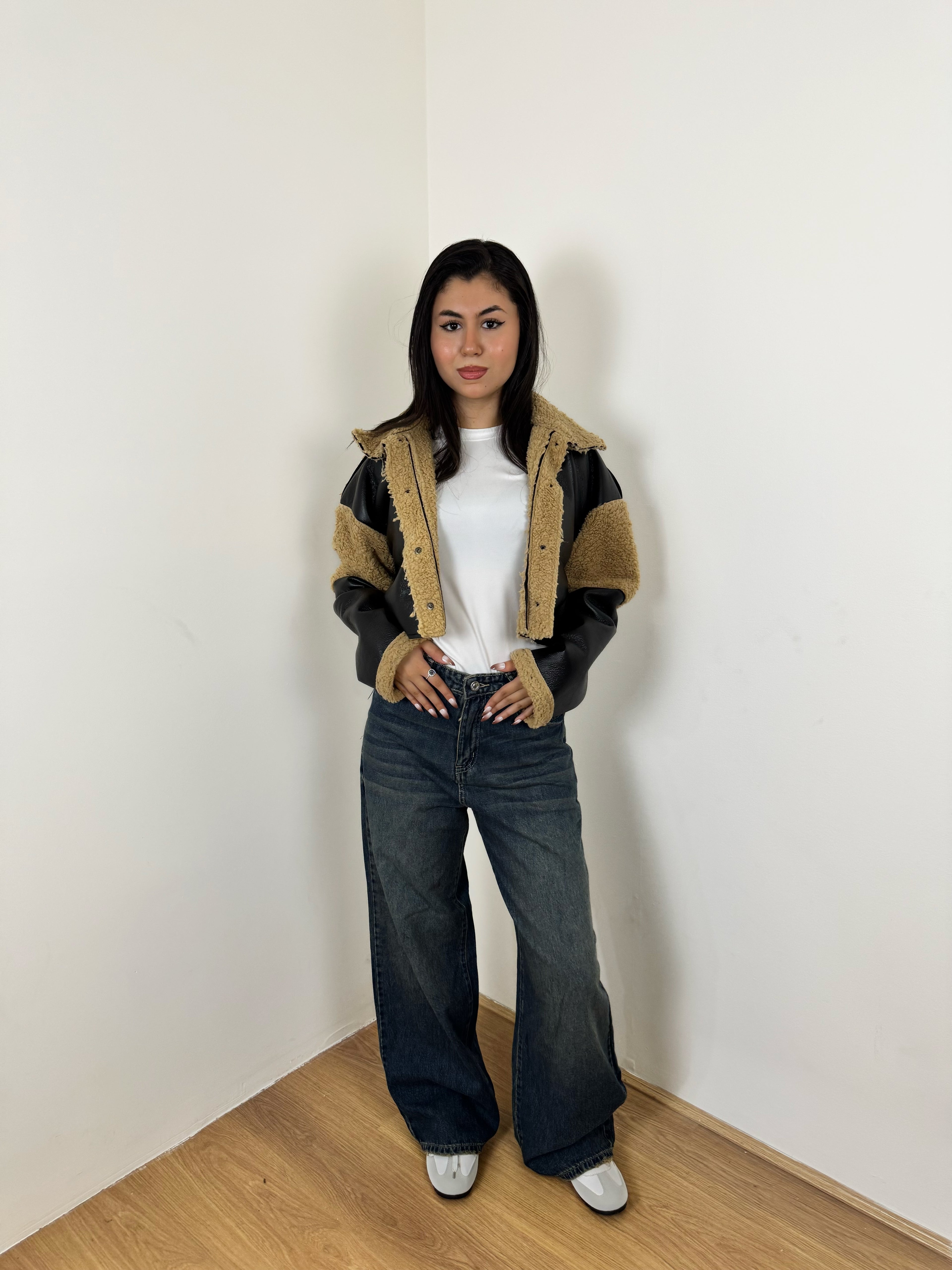 Teddy X leather jacket