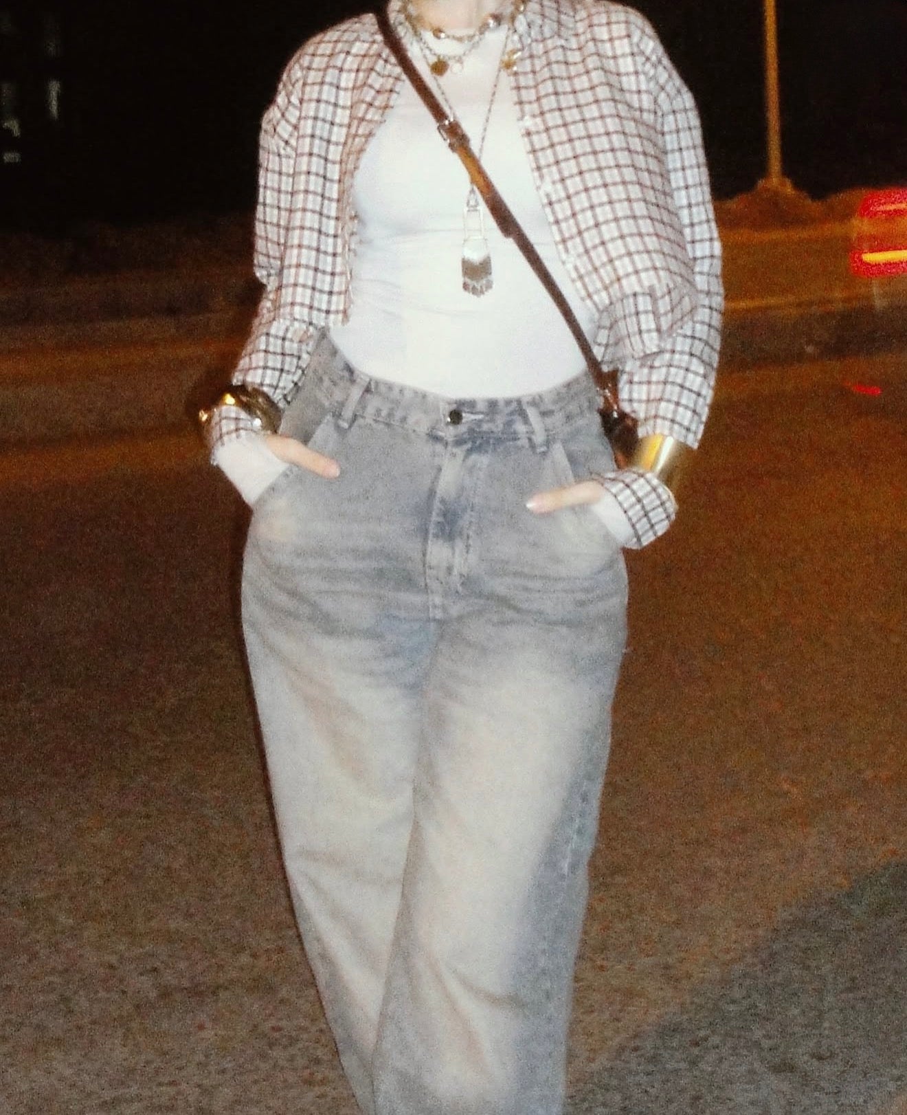 Plaid cropped shirt