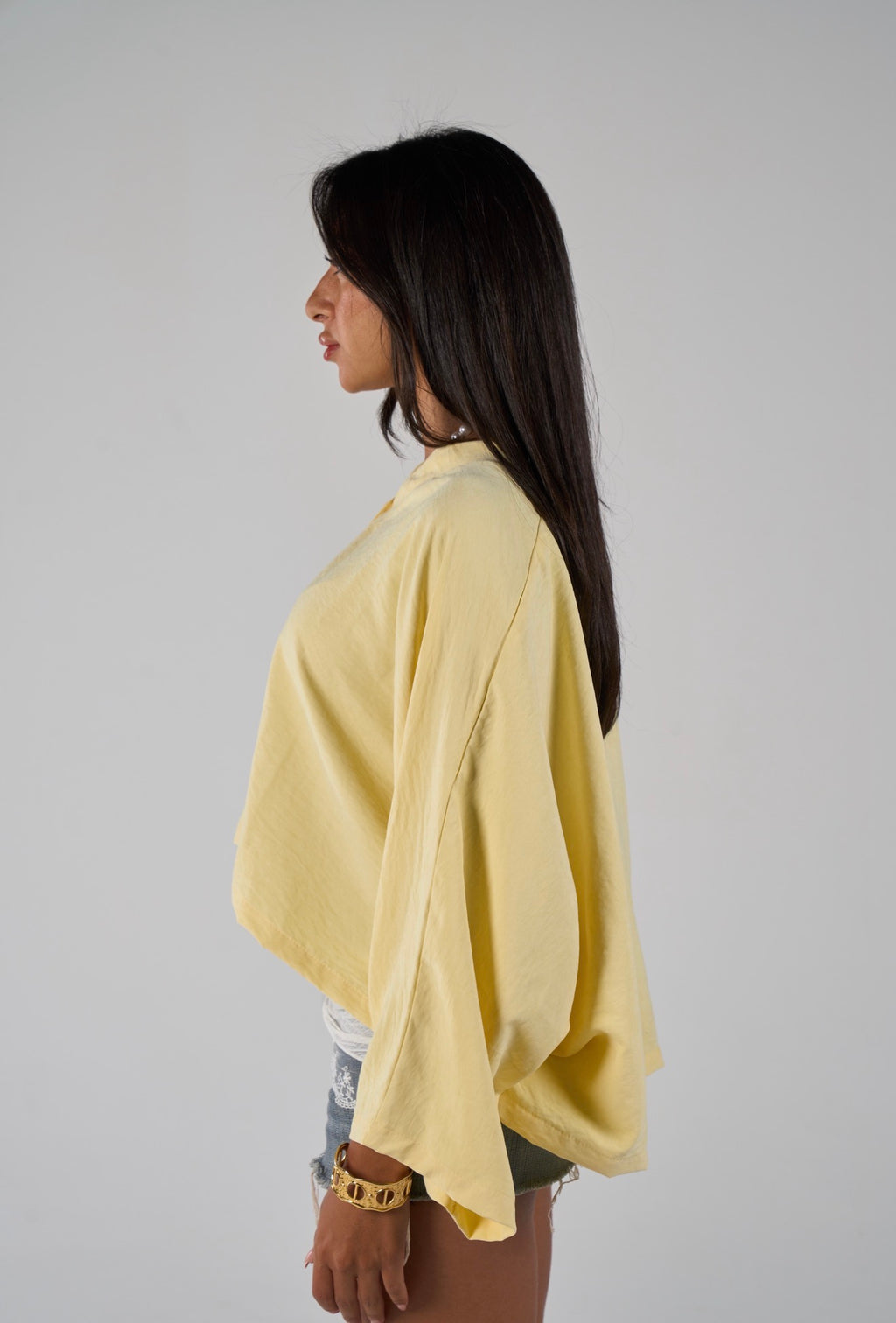 Sunset flare shirt - powder yellow