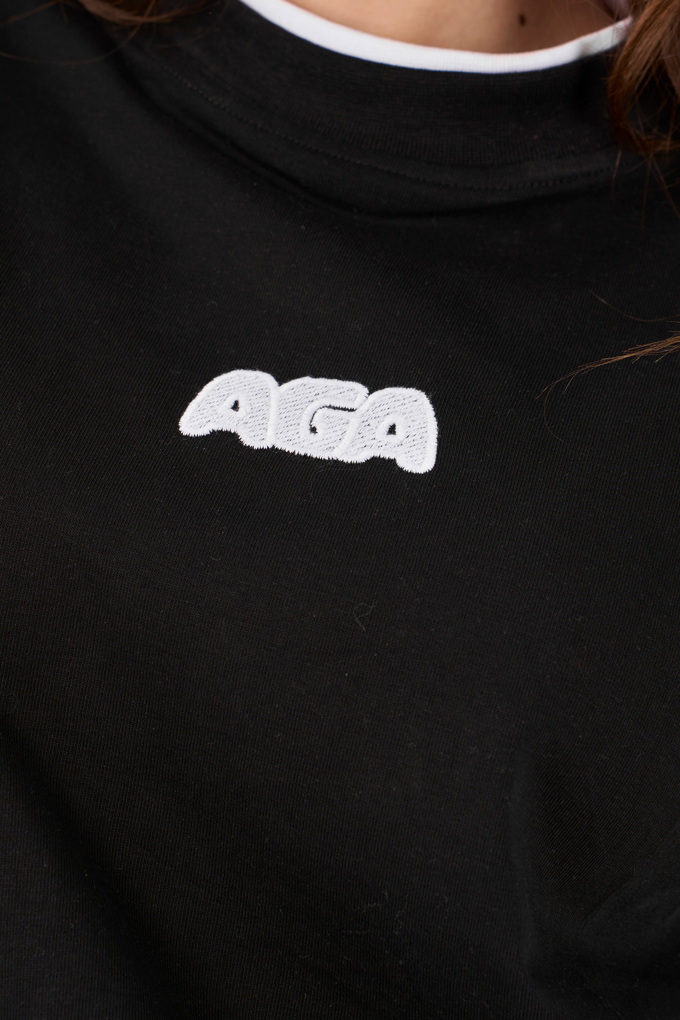 Double layered oversized T-shirt - Black