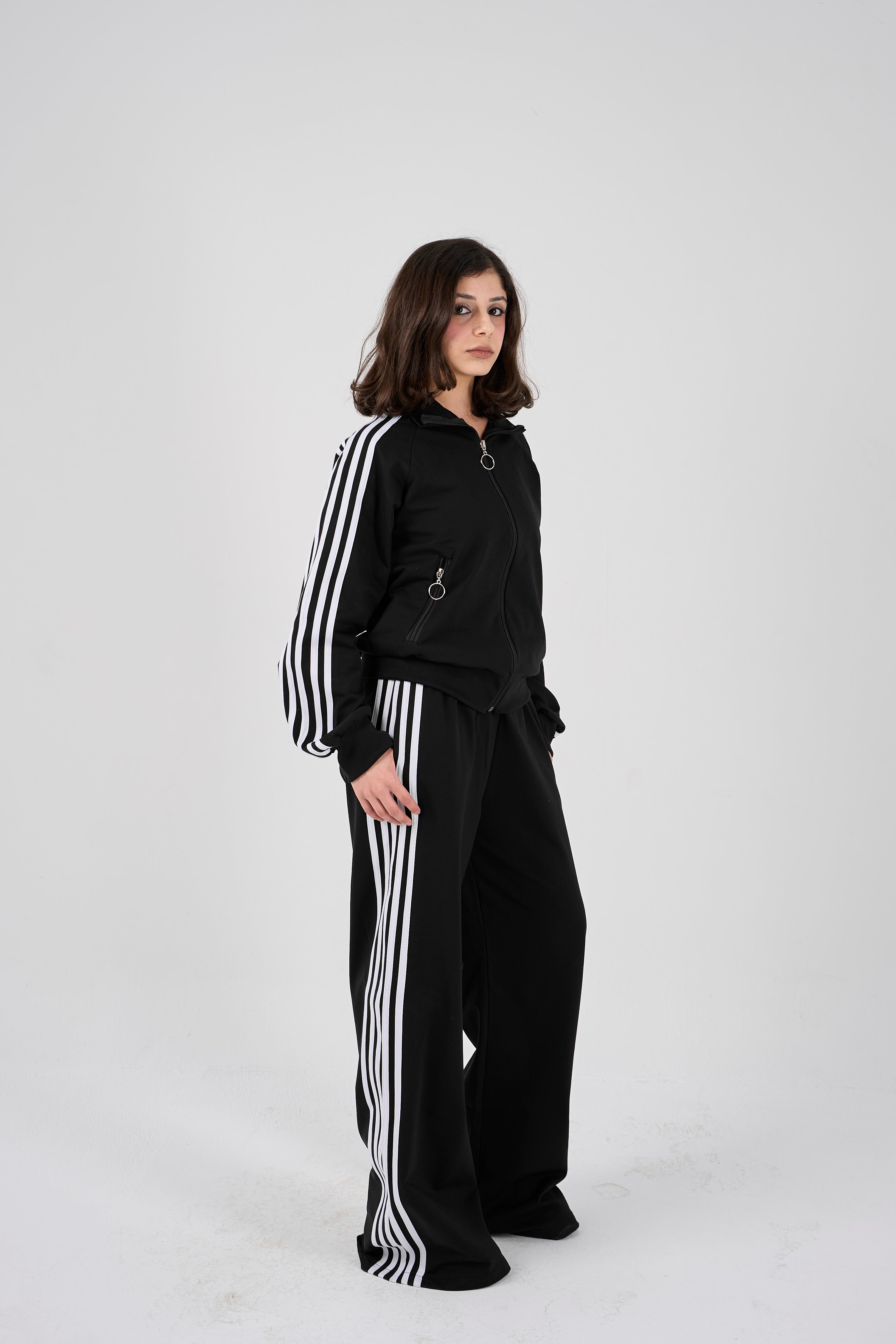 High Neck tracksuit - black