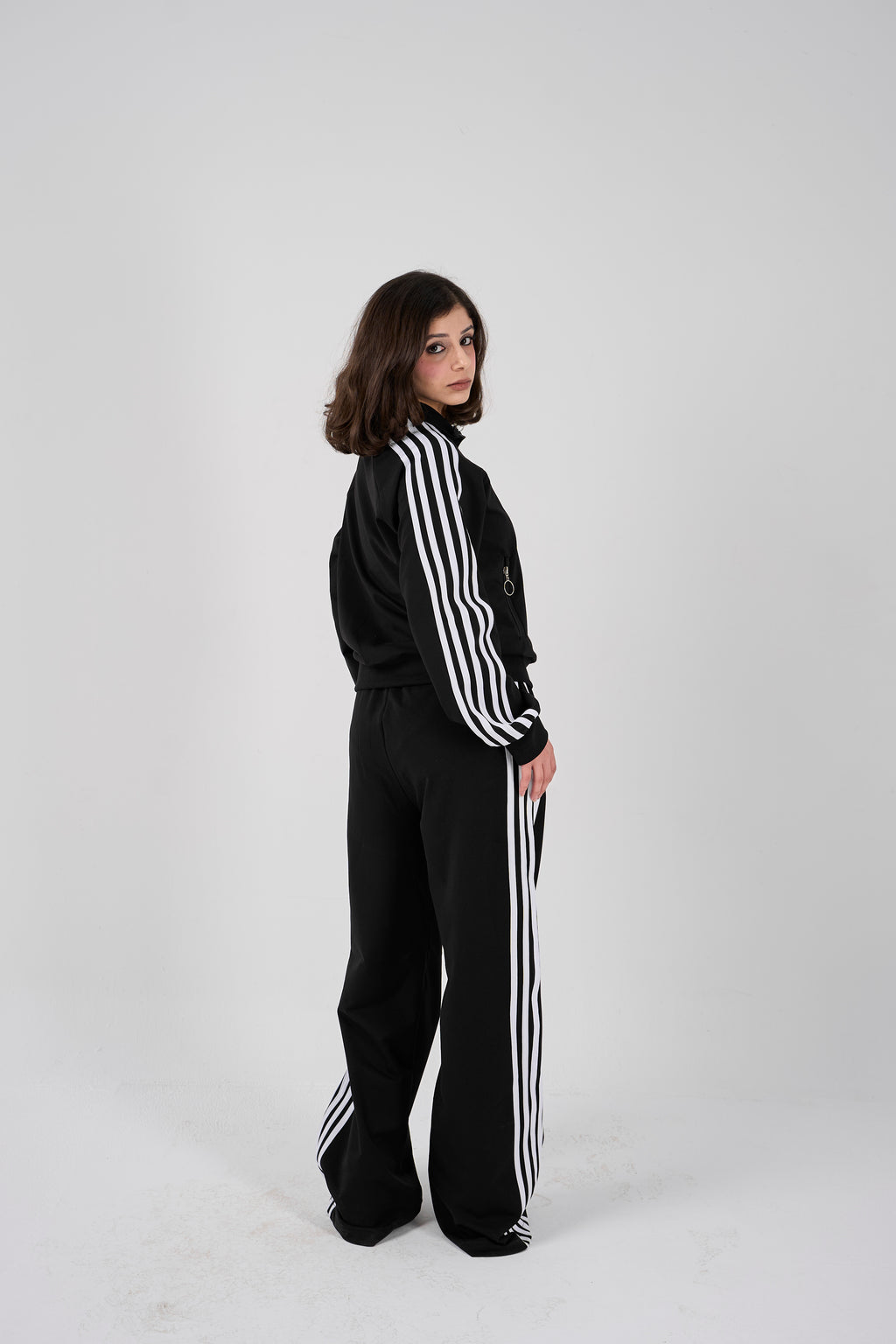 High Neck tracksuit - black