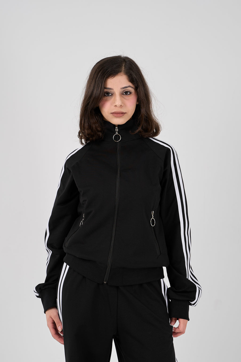 High Neck tracksuit - black