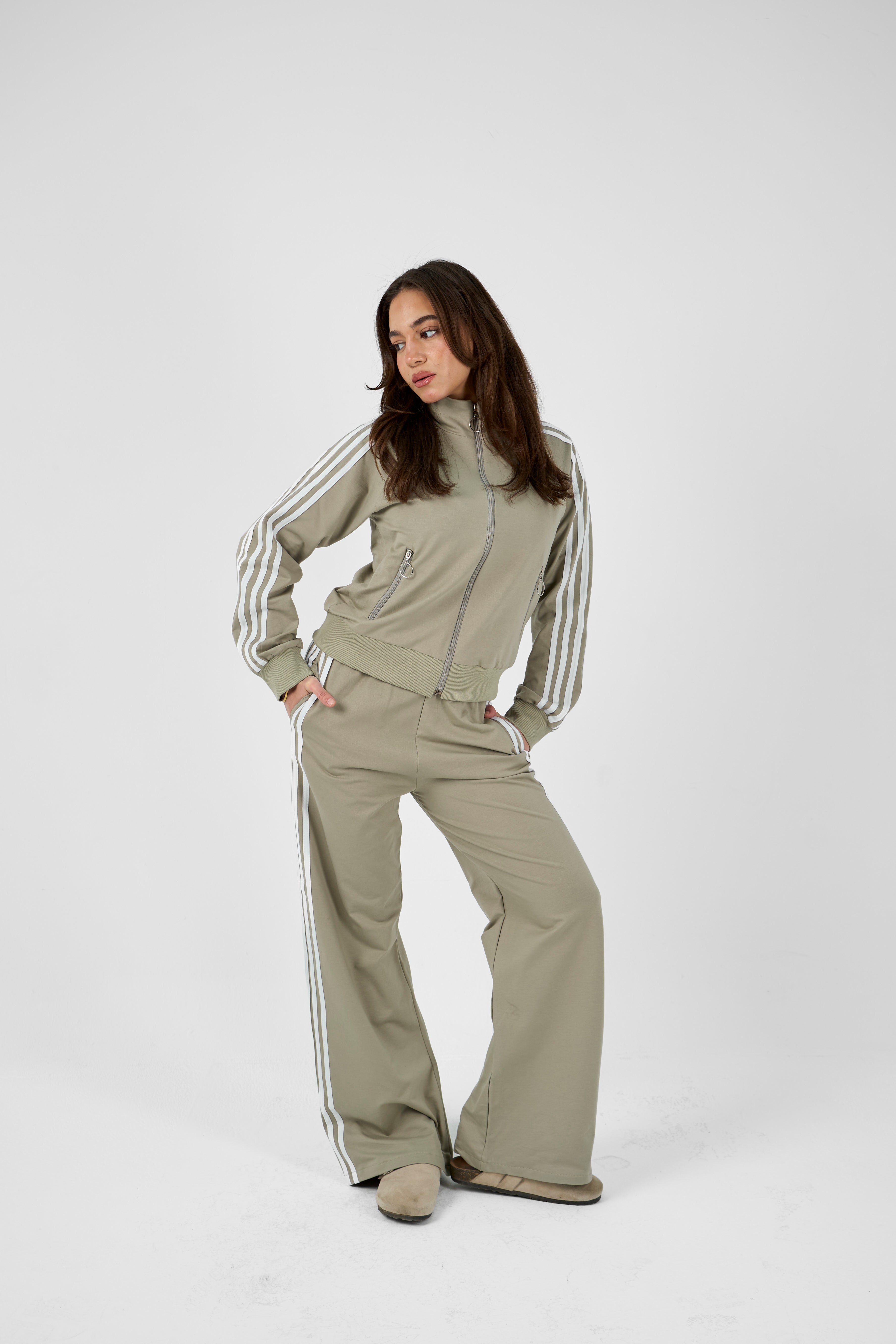 High Neck tracksuit - dark sea green