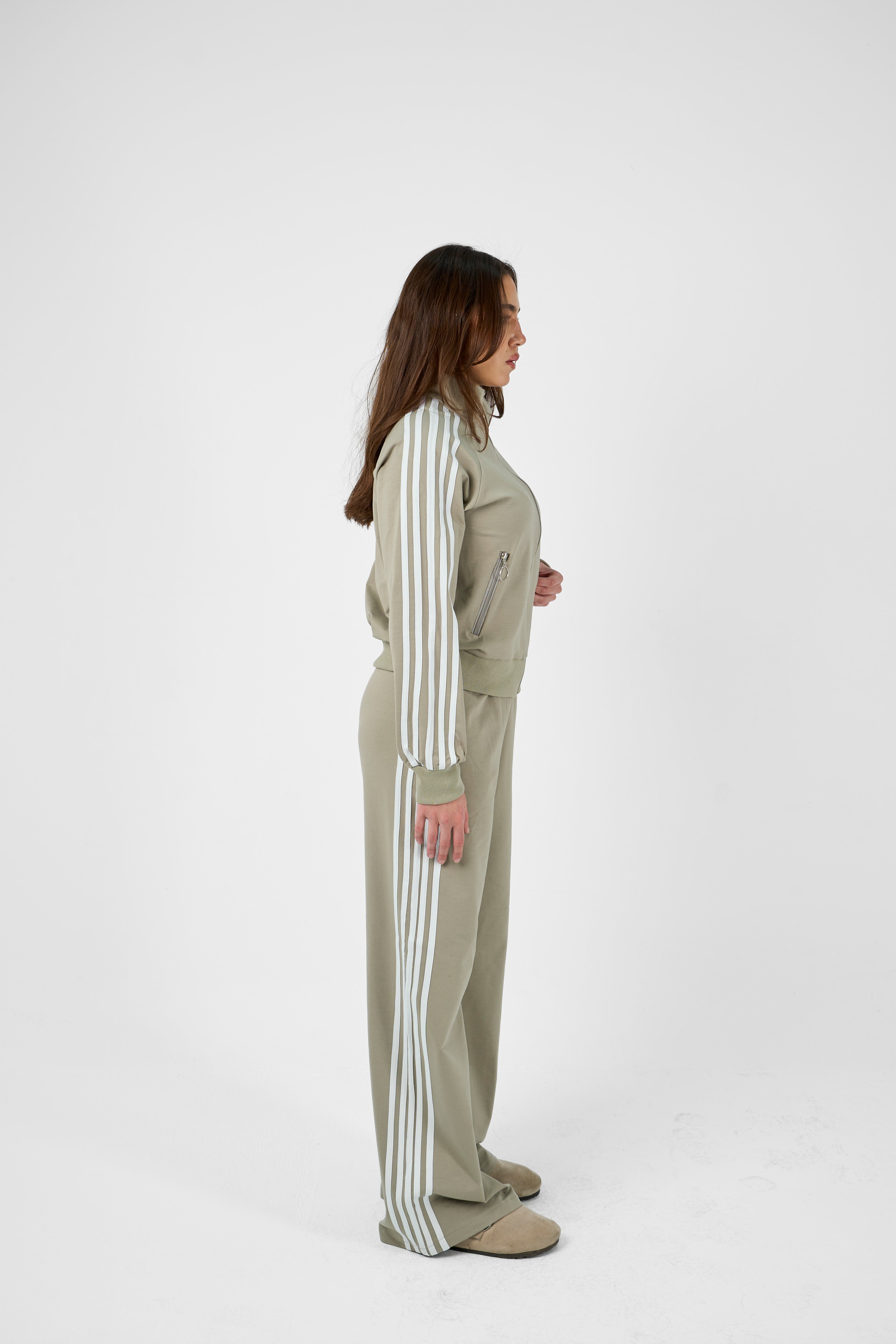 High Neck tracksuit - dark sea green