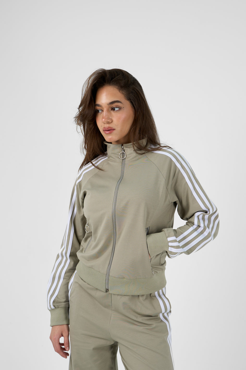 High Neck tracksuit - dark sea green