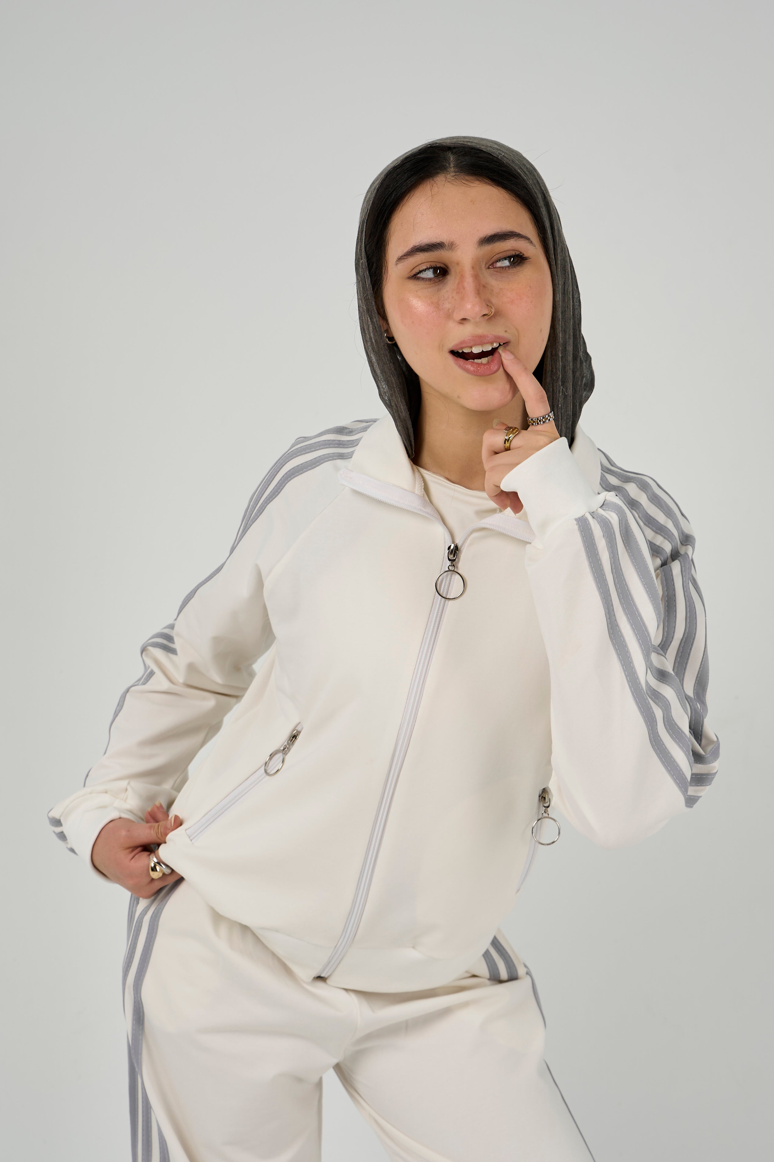 High Neck tracksuit - snow white