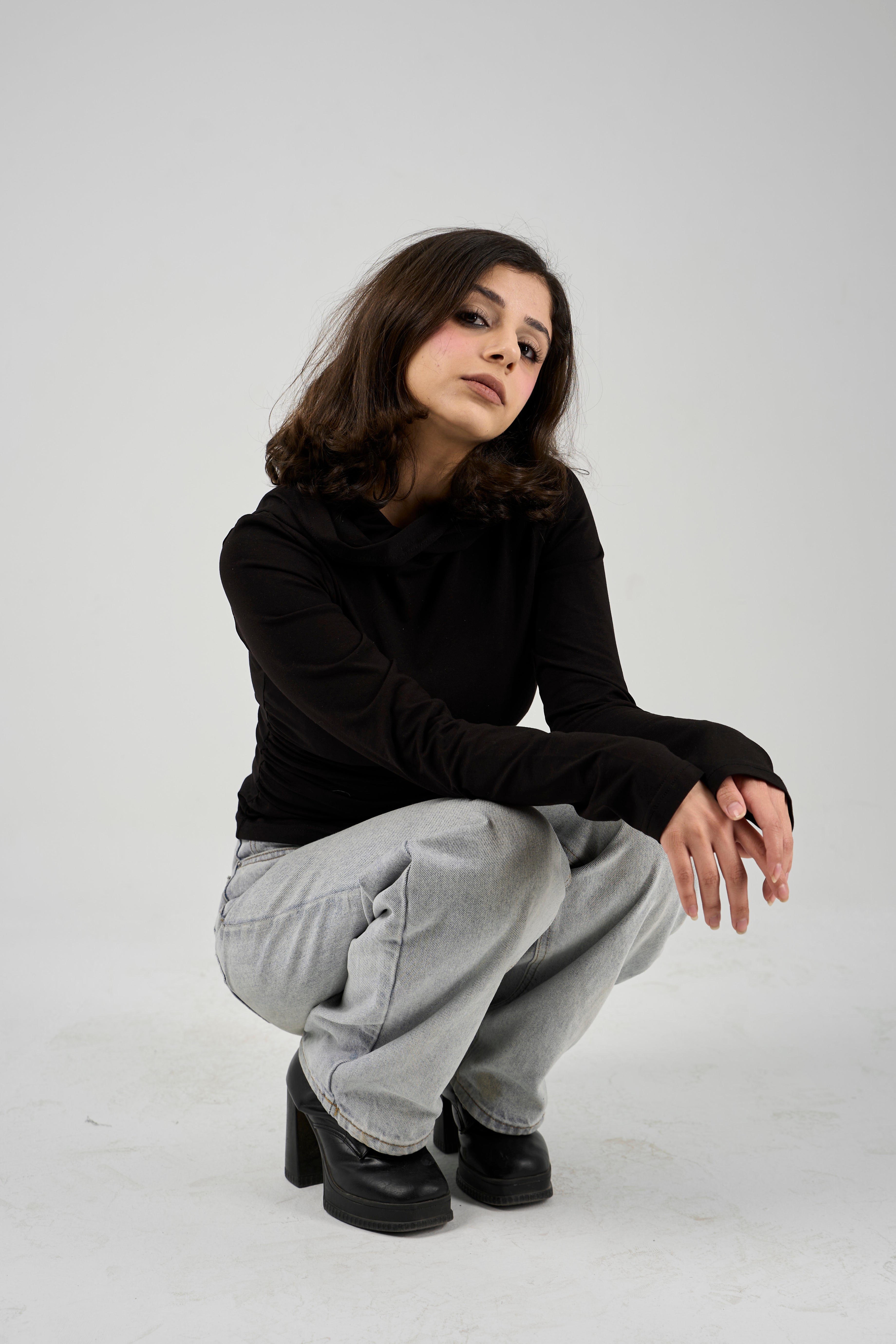 Balaclava top - Black