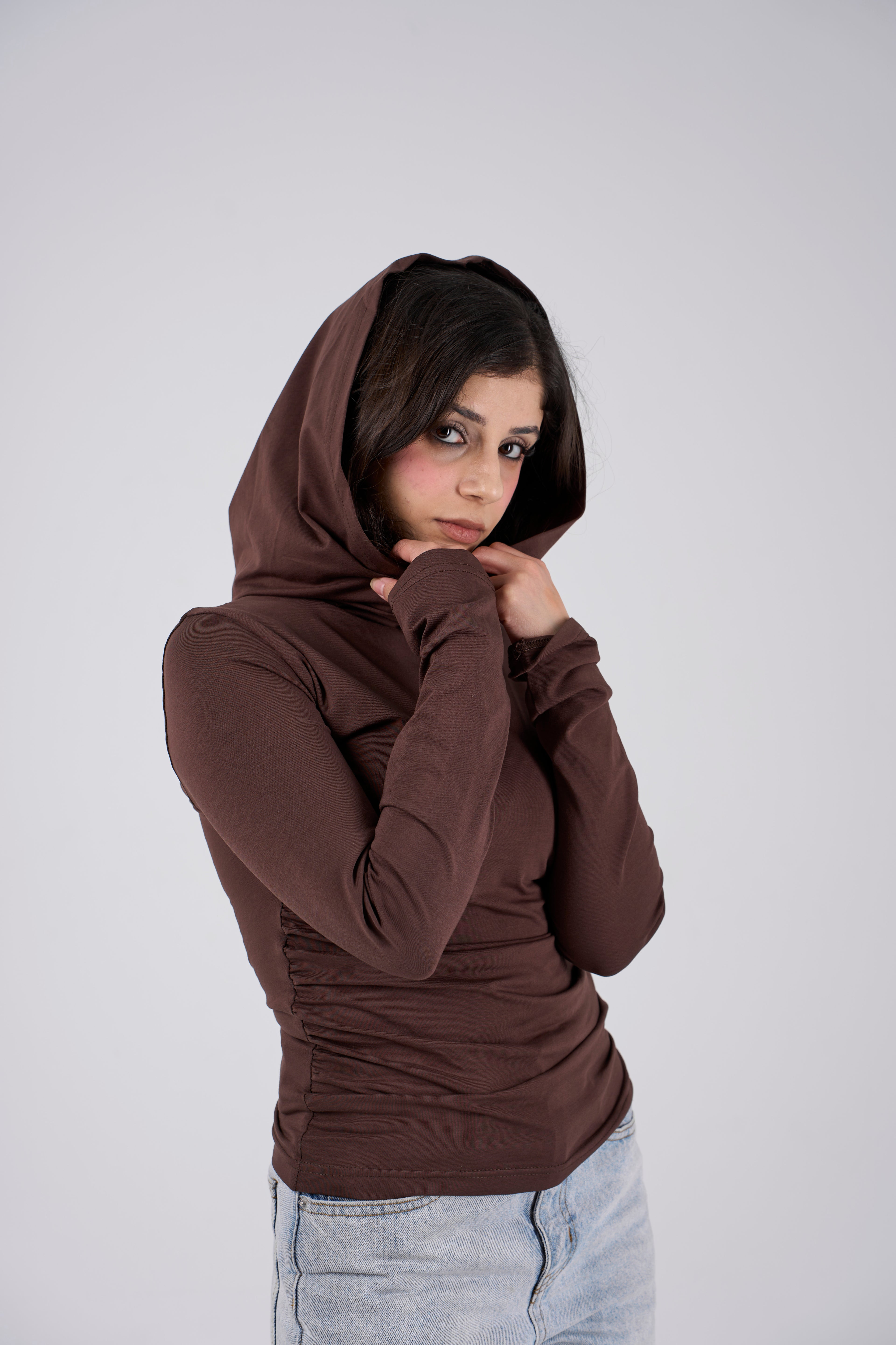 Balaclava top - Brown