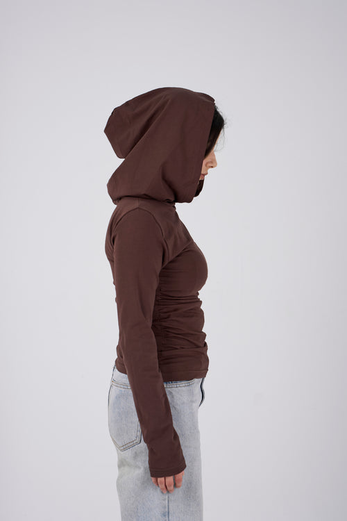 Balaclava top - Brown