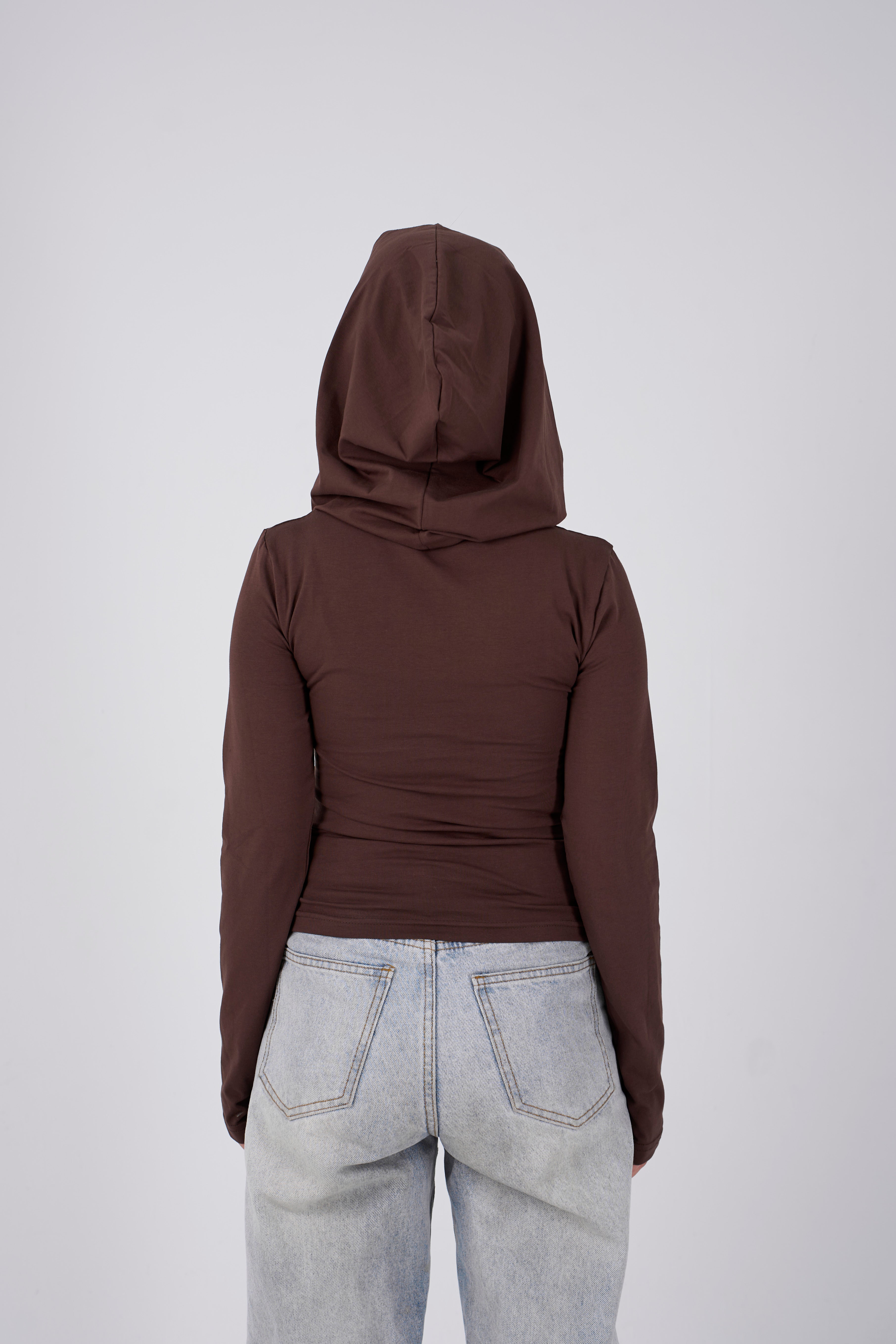 Balaclava top - Brown