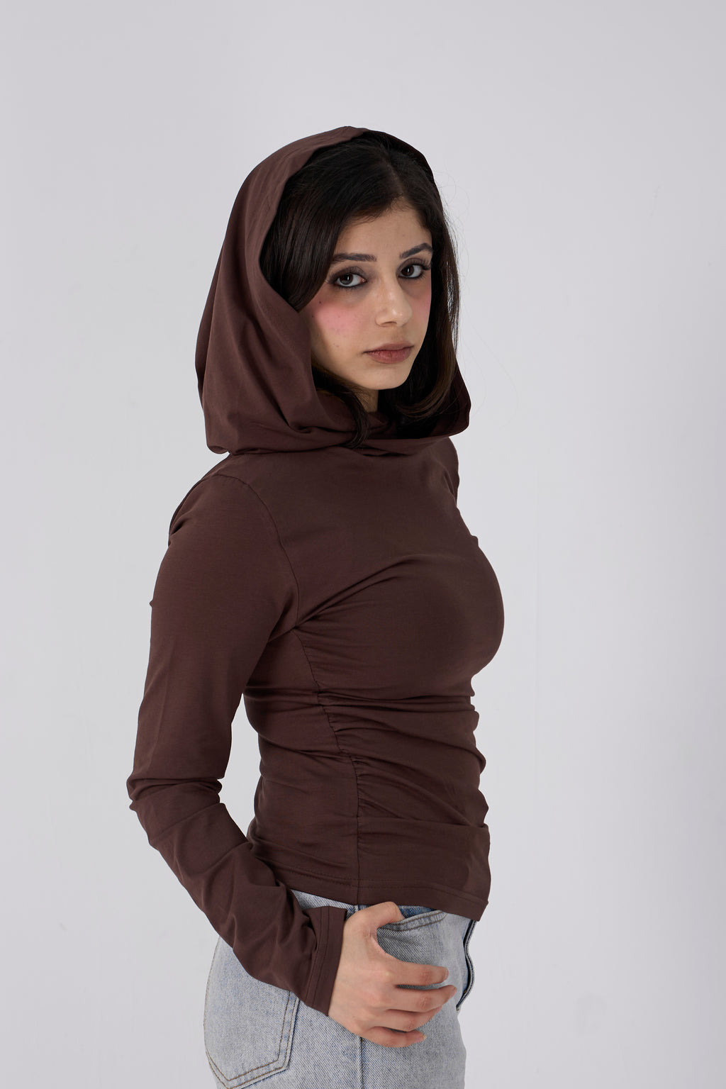 Balaclava top - Brown