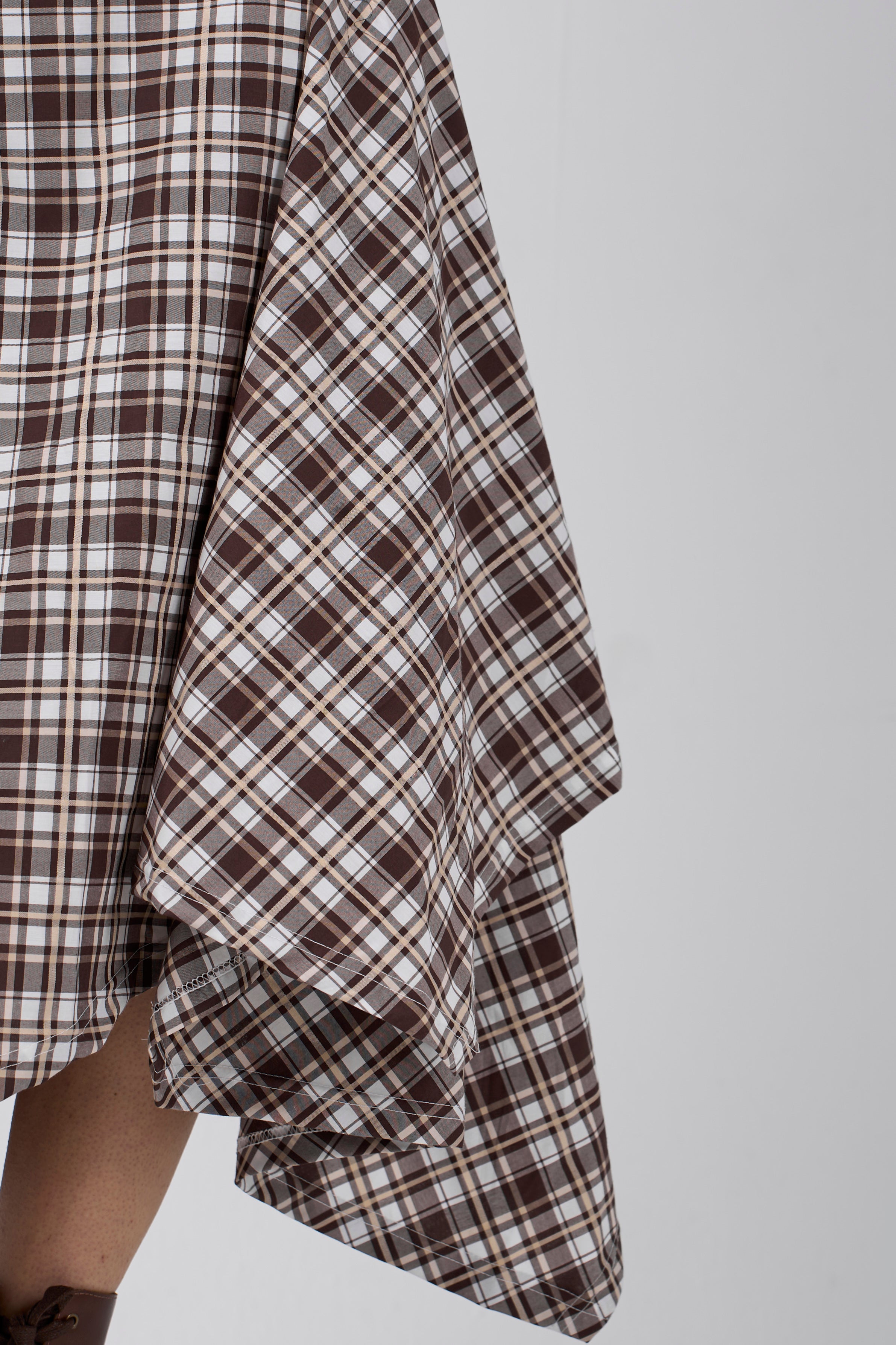 Crimpy skirt - Plaid Brown