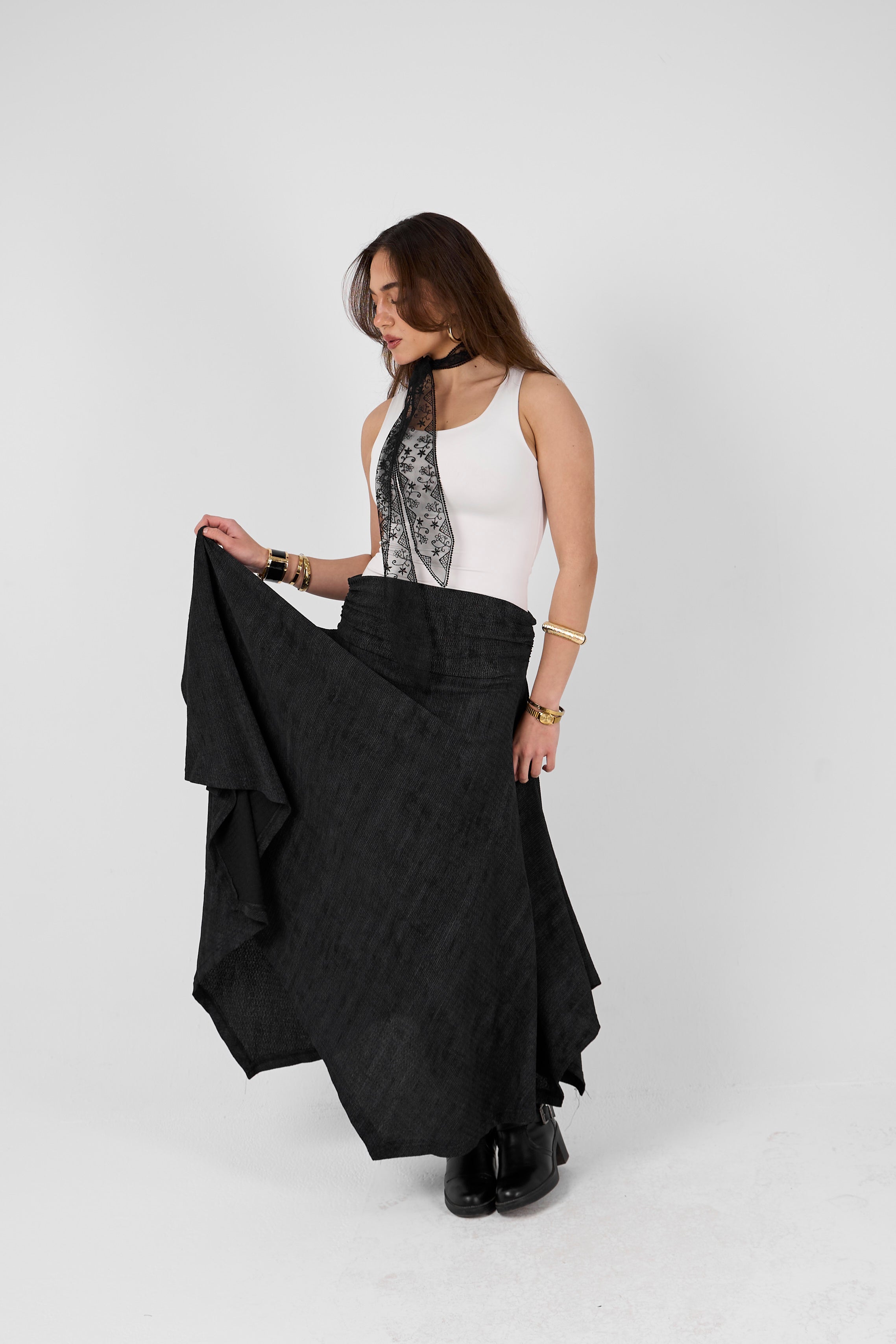 Crimpy skirt - Black