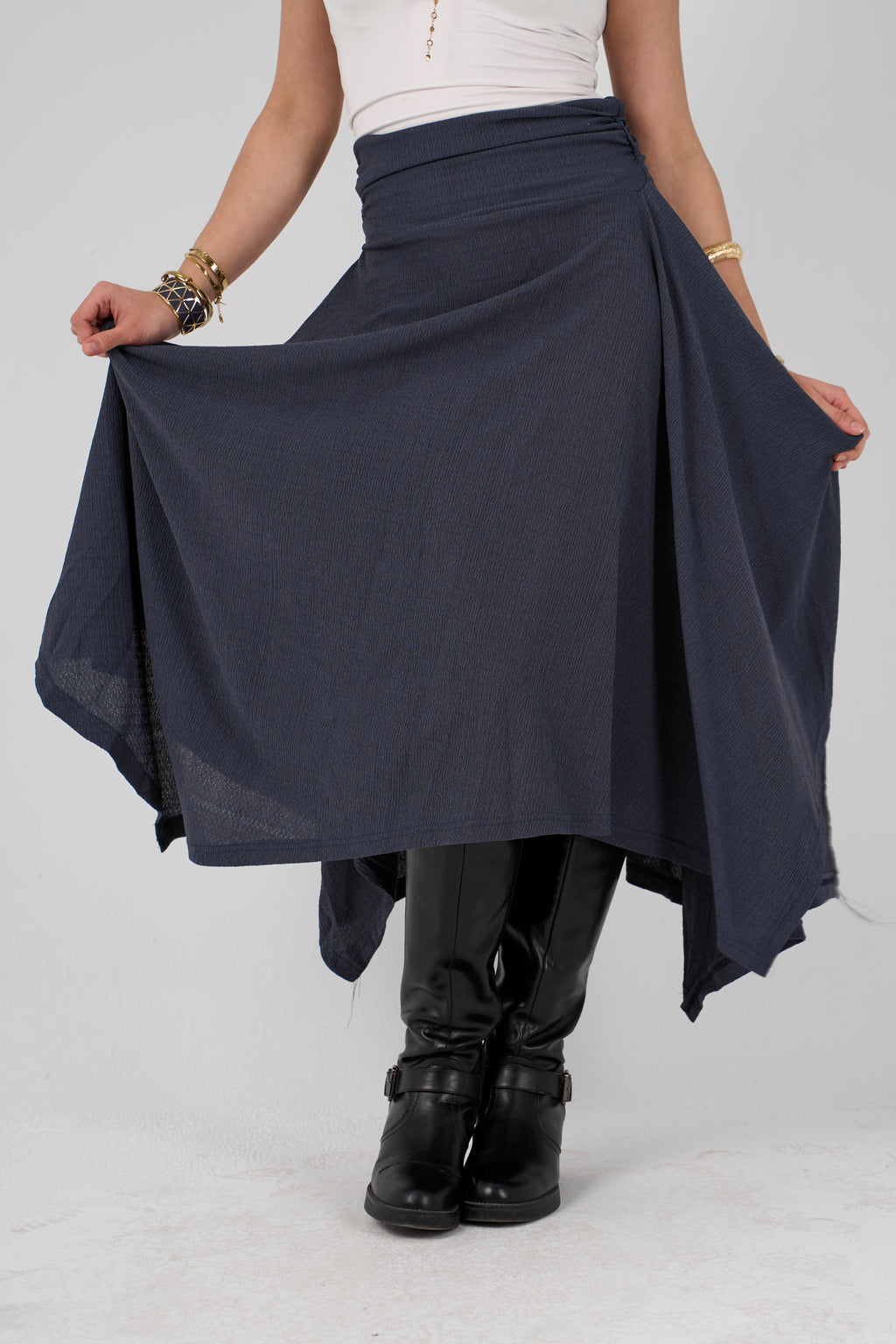 Crimpy skirt - Navy Blue