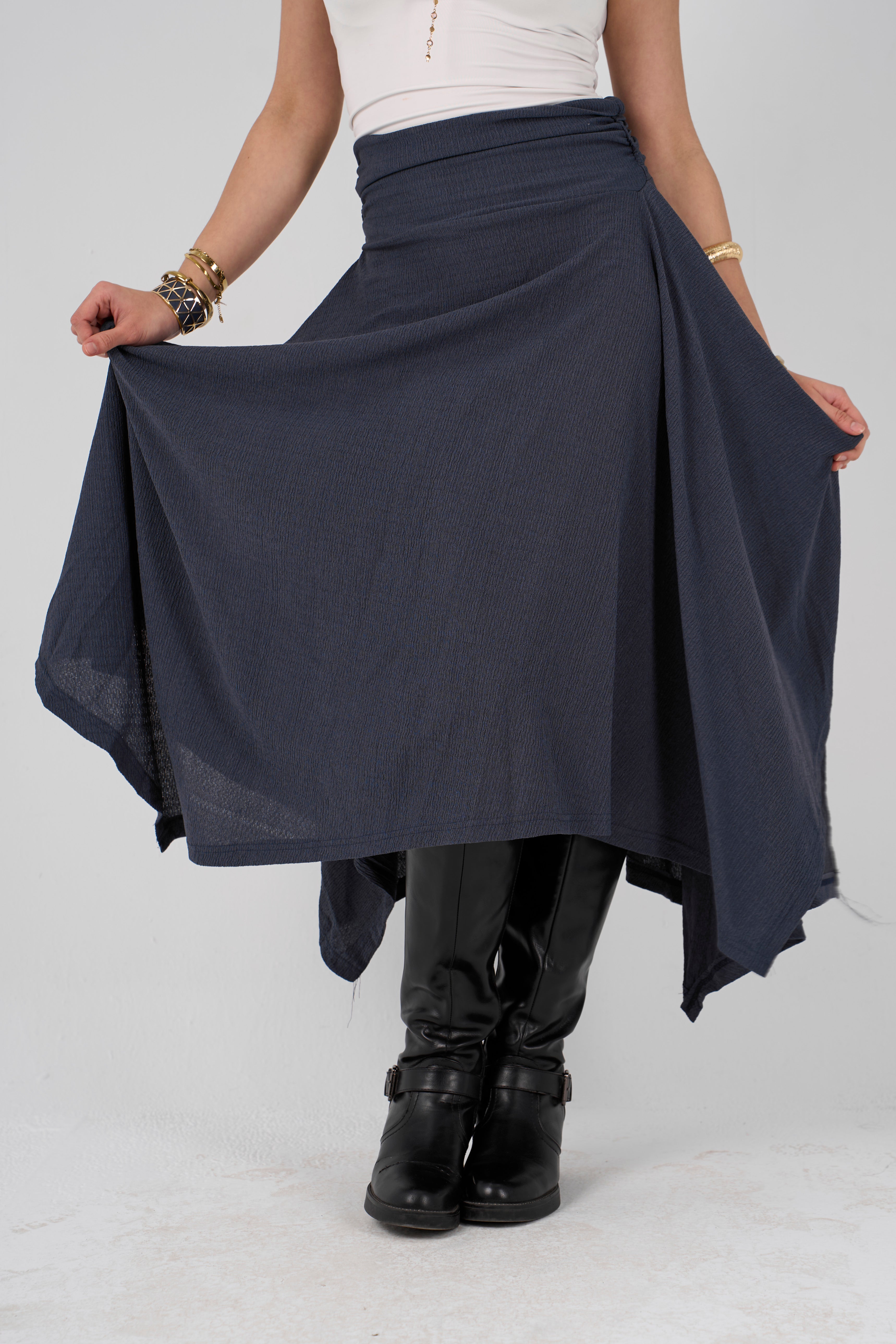 Crimpy skirt - Navy Blue