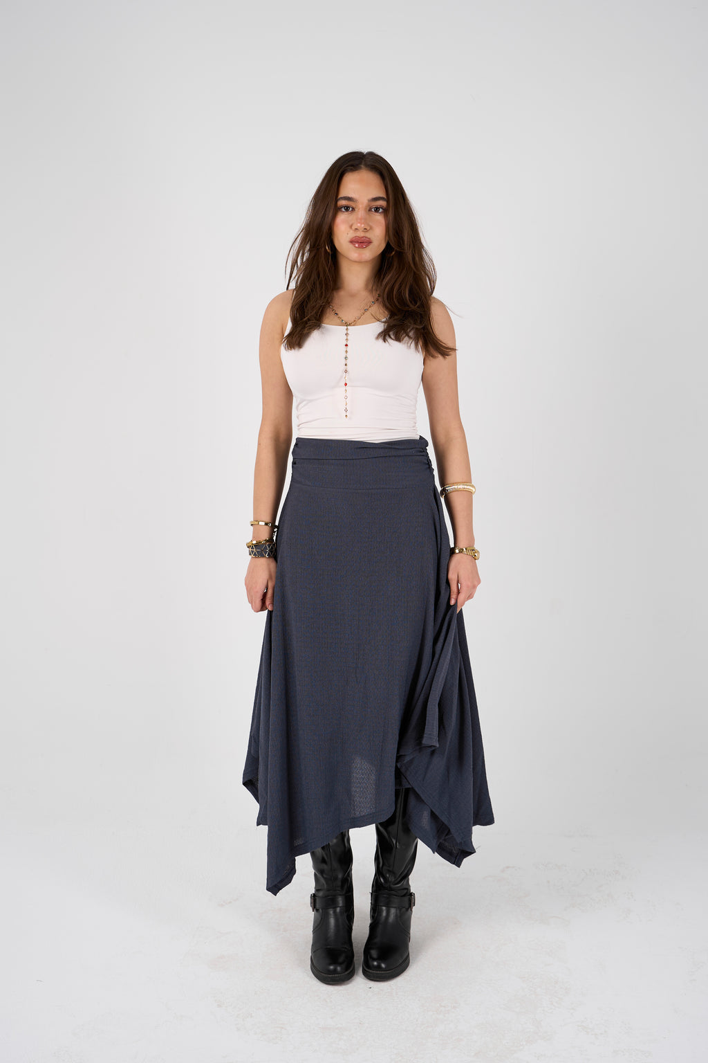 Crimpy skirt - Navy Blue