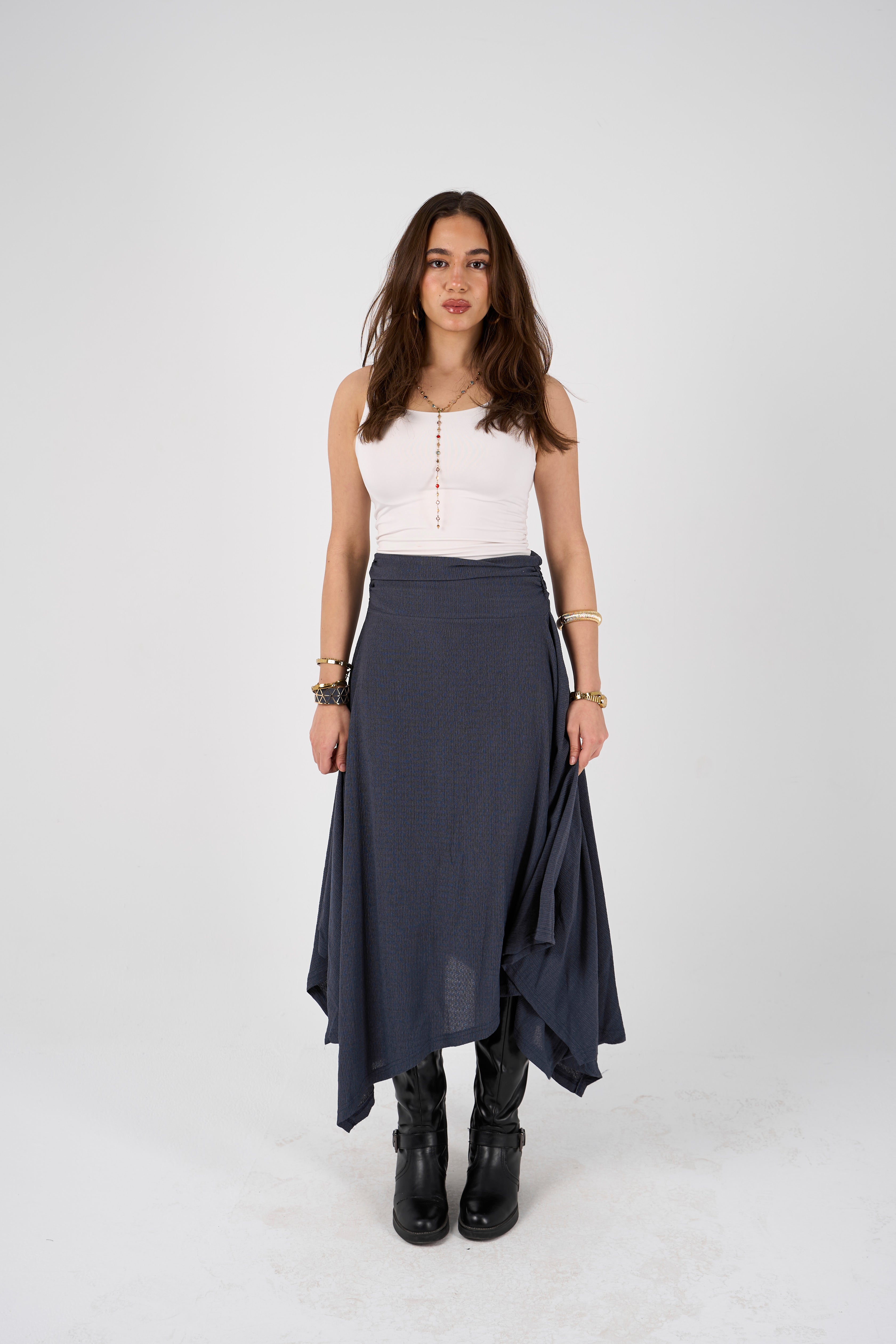 Crimpy skirt - Navy Blue