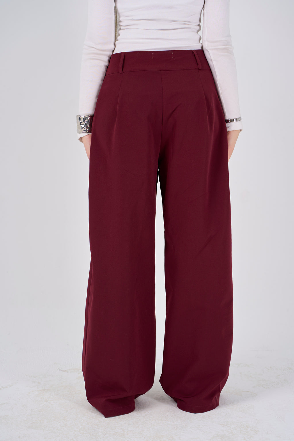 Loose Pants - burgundy