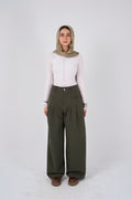 Loose Pants - olive