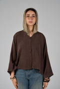 Sunset flare shirt - brown