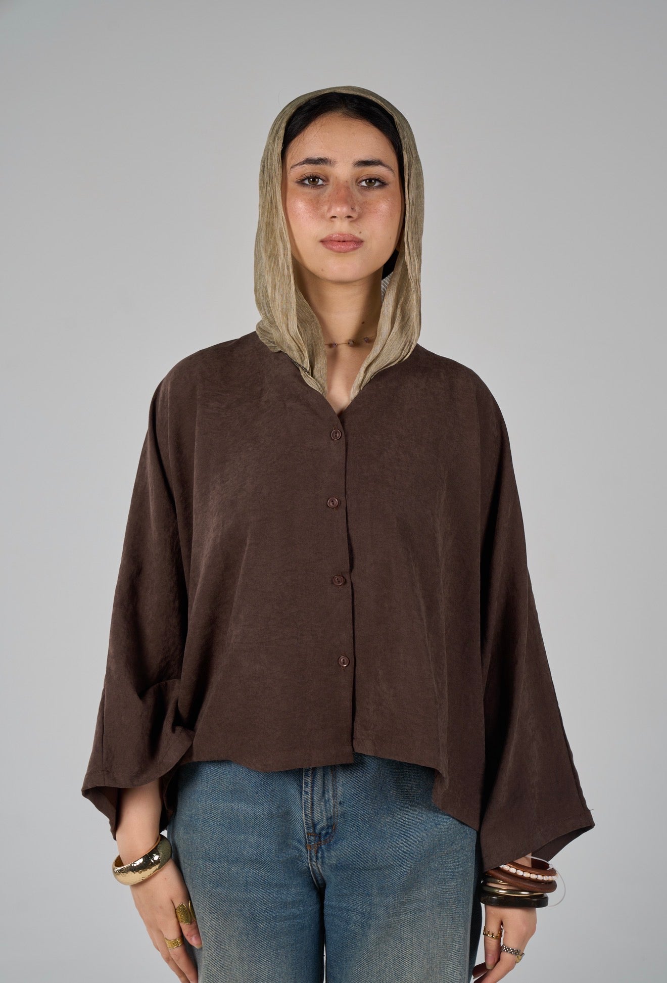 Sunset flare shirt - brown