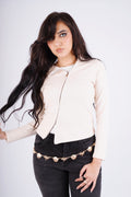 Multi zippper top - beige