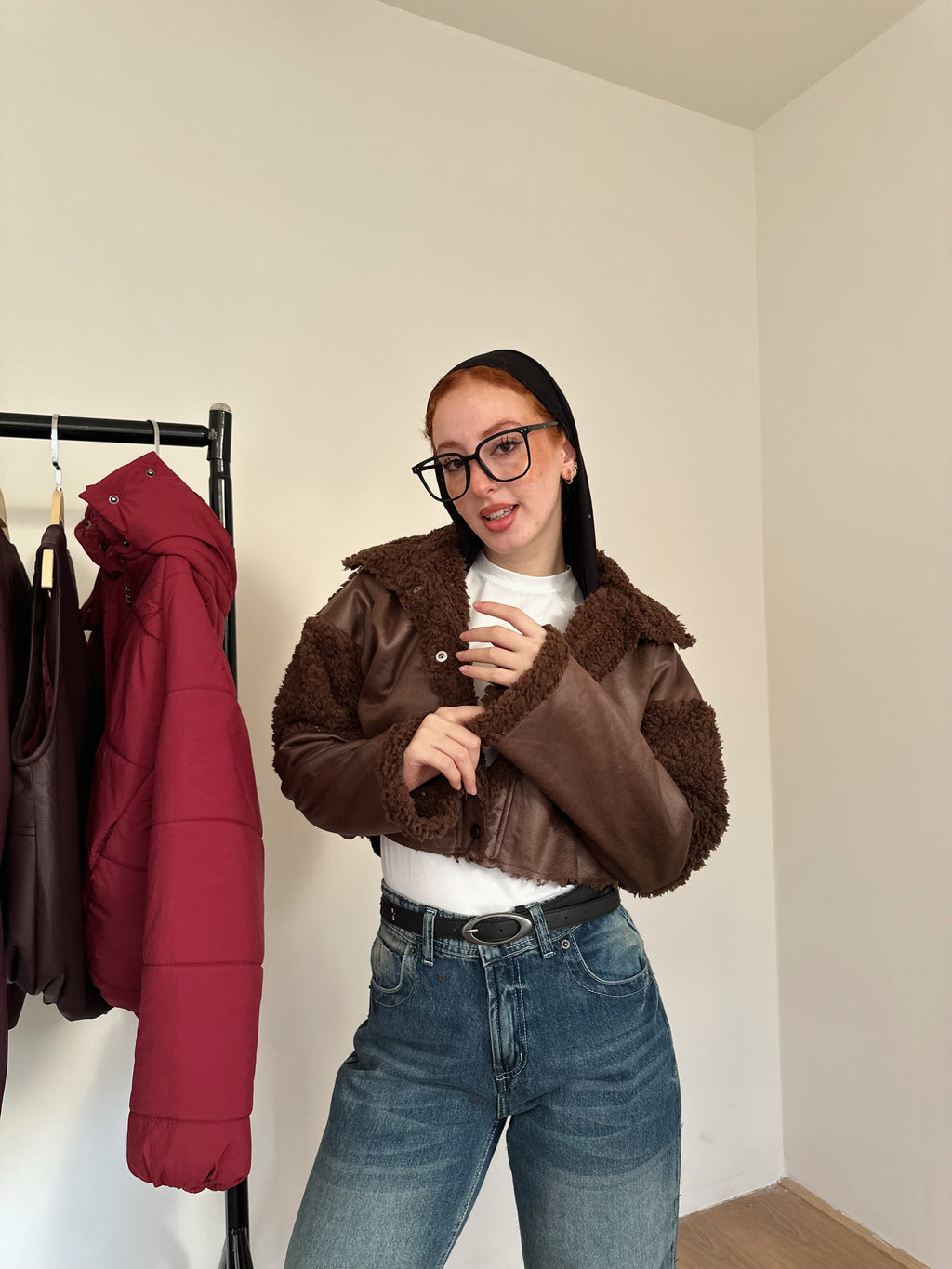 Teddy X leather jacket