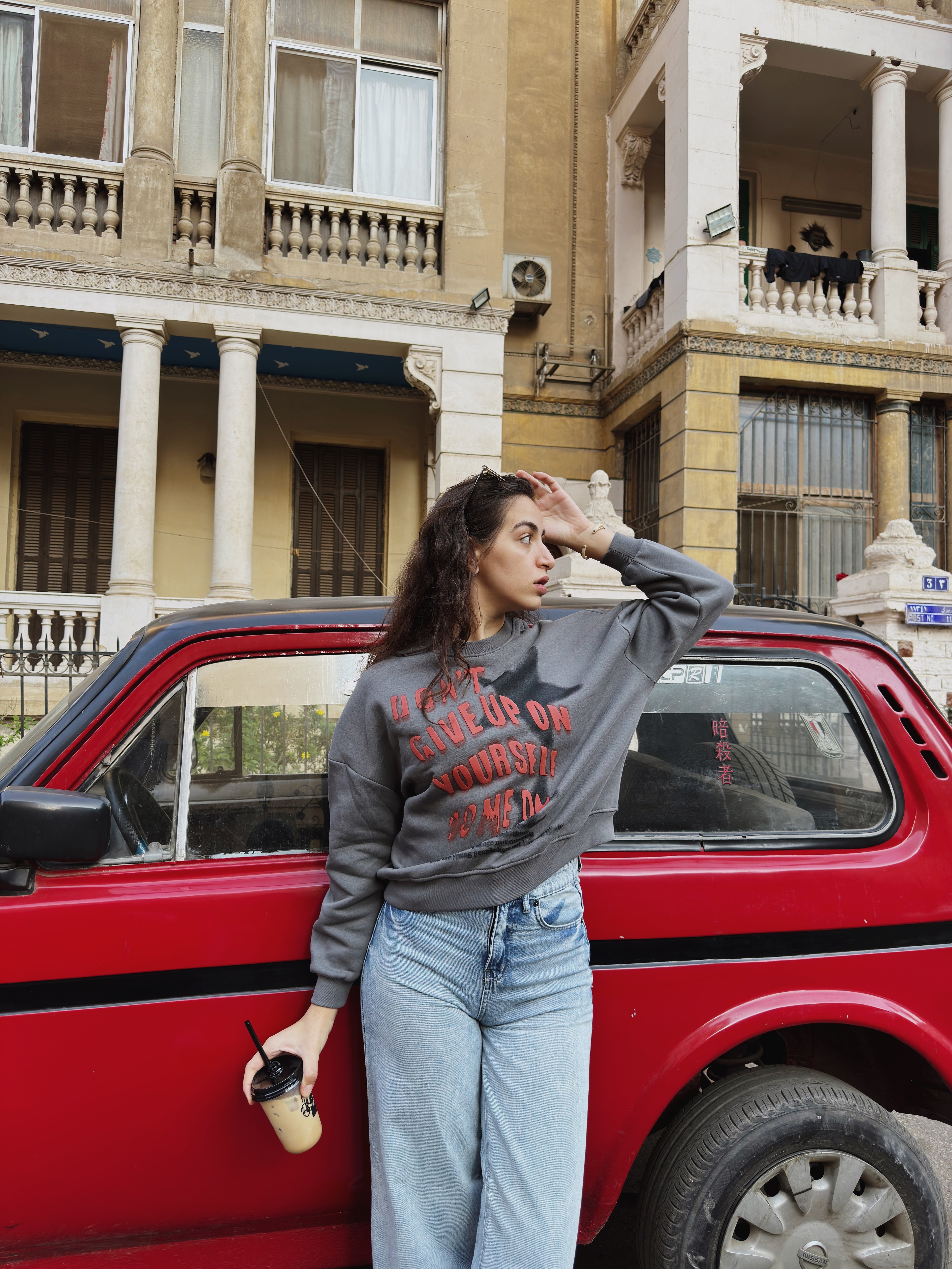 Don’t give up sweatshirt - gray