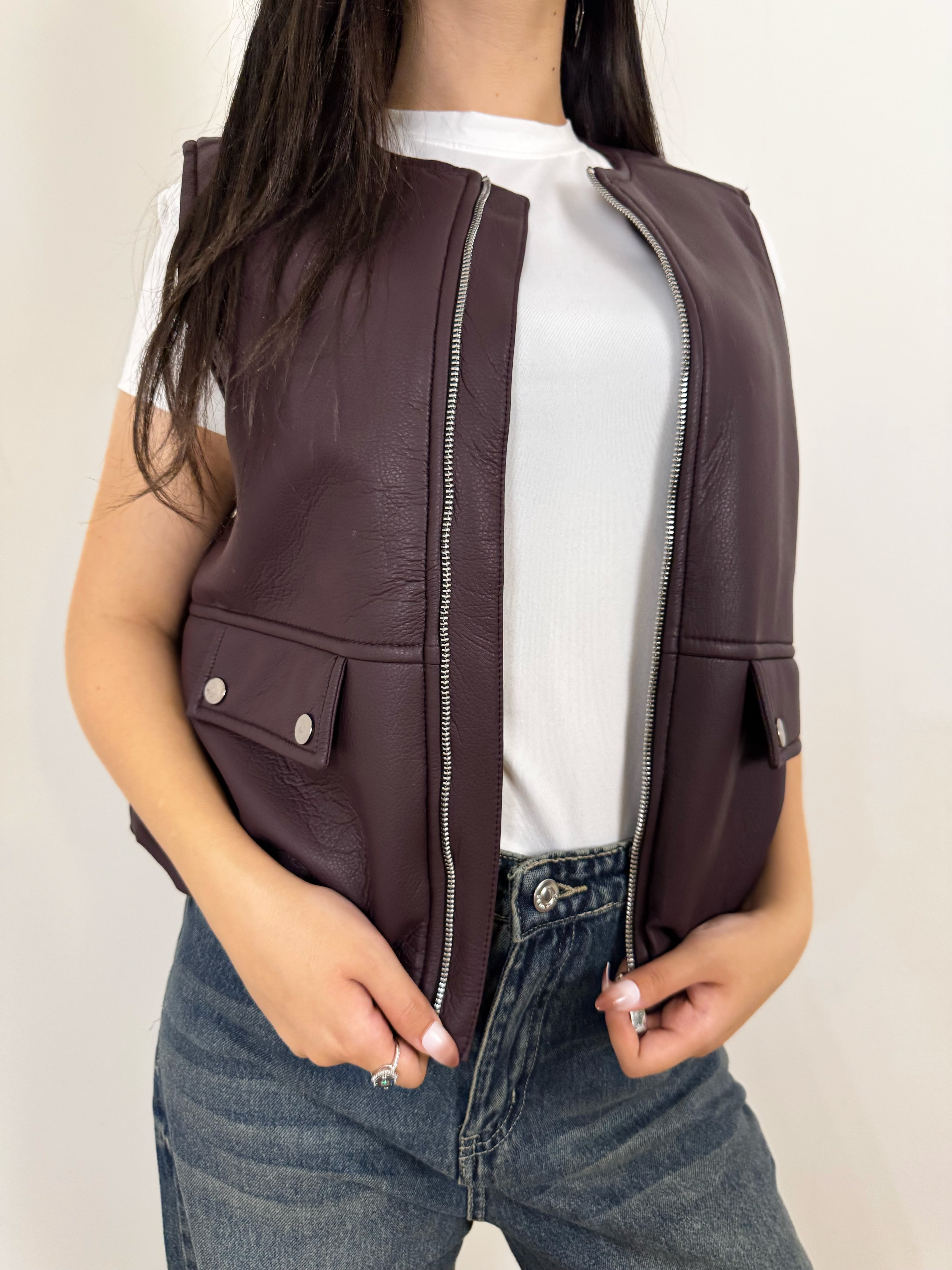 Leather vest
