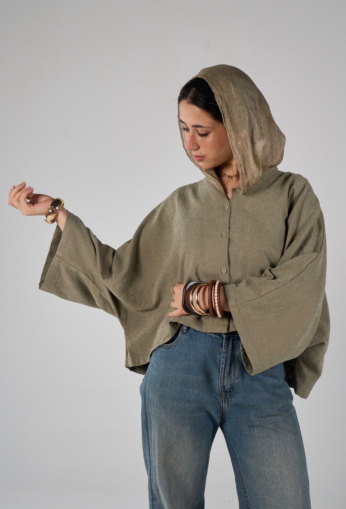 Sunset flare shirt - olive
