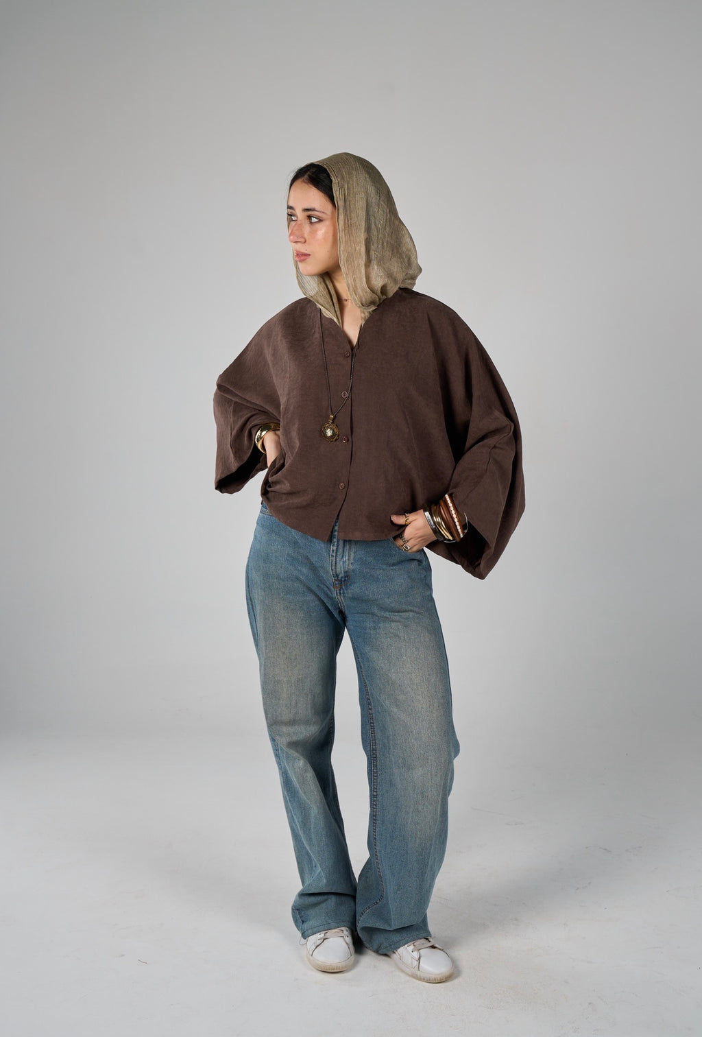 Sunset flare shirt - brown