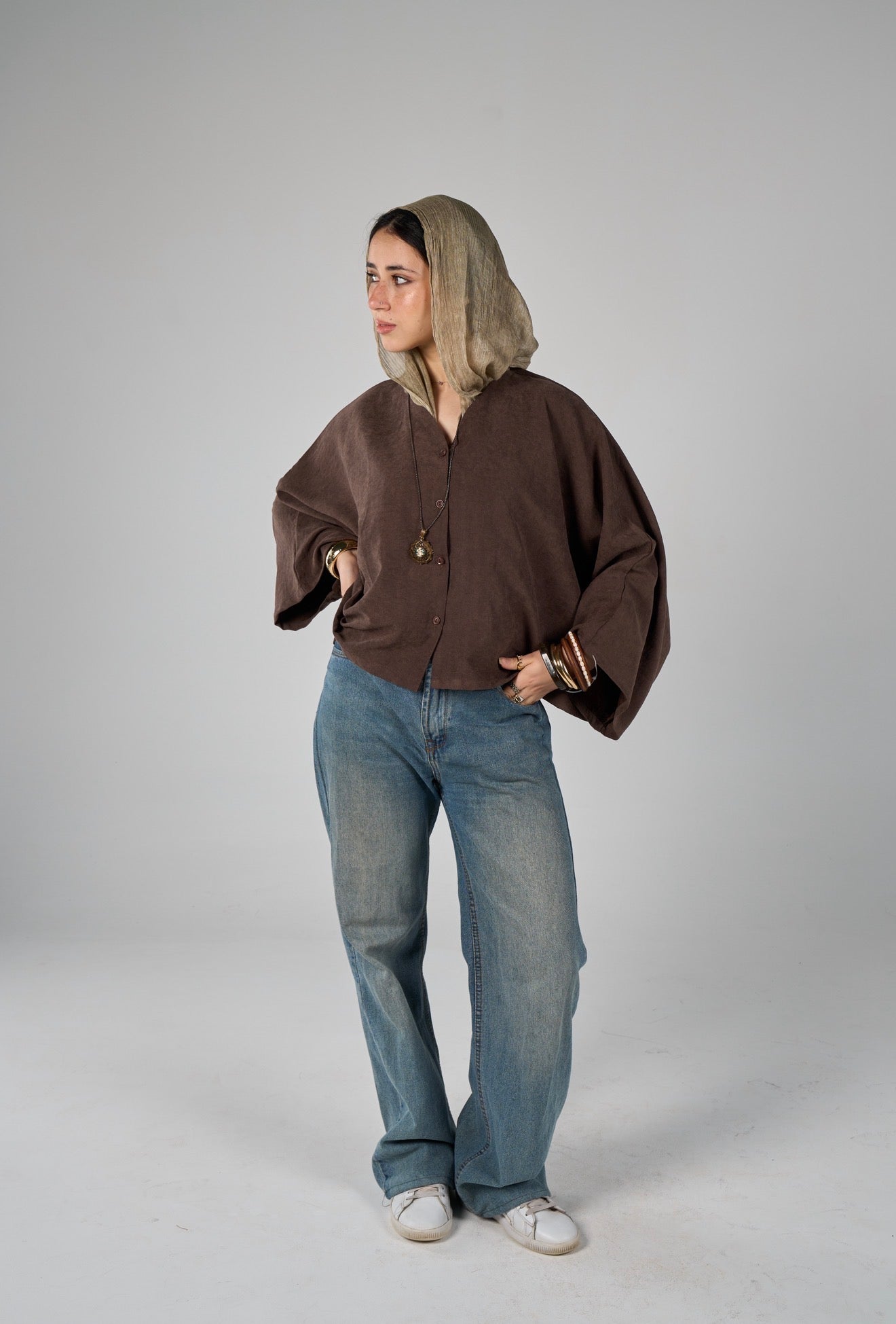 Sunset flare shirt - brown