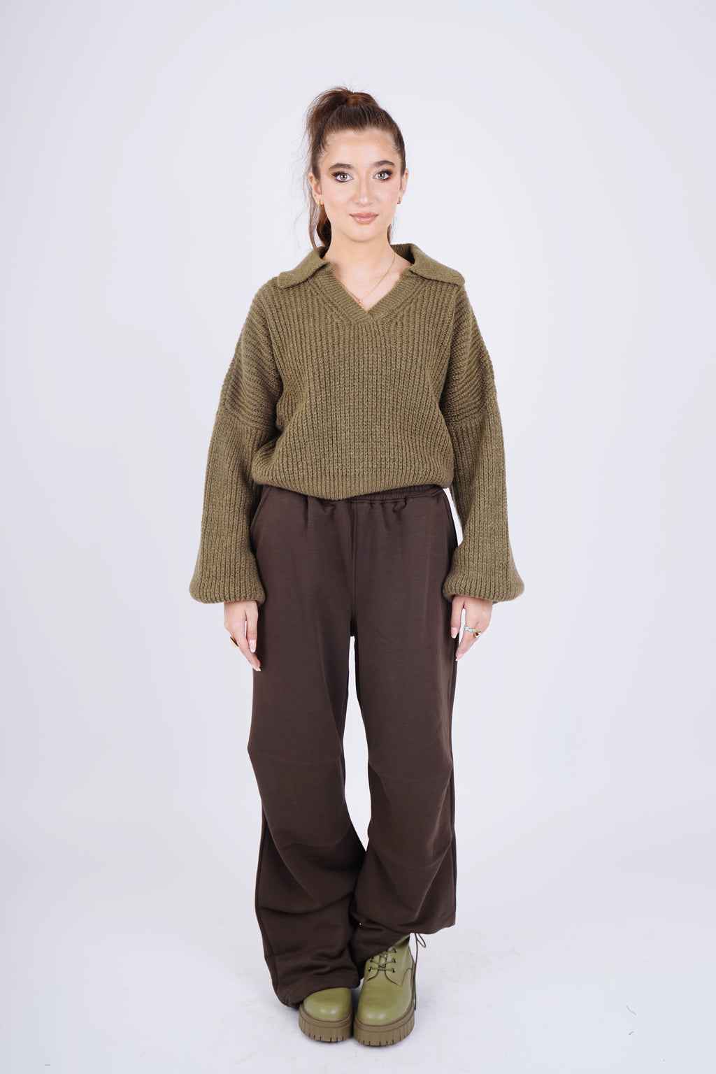 parachute pants - brown