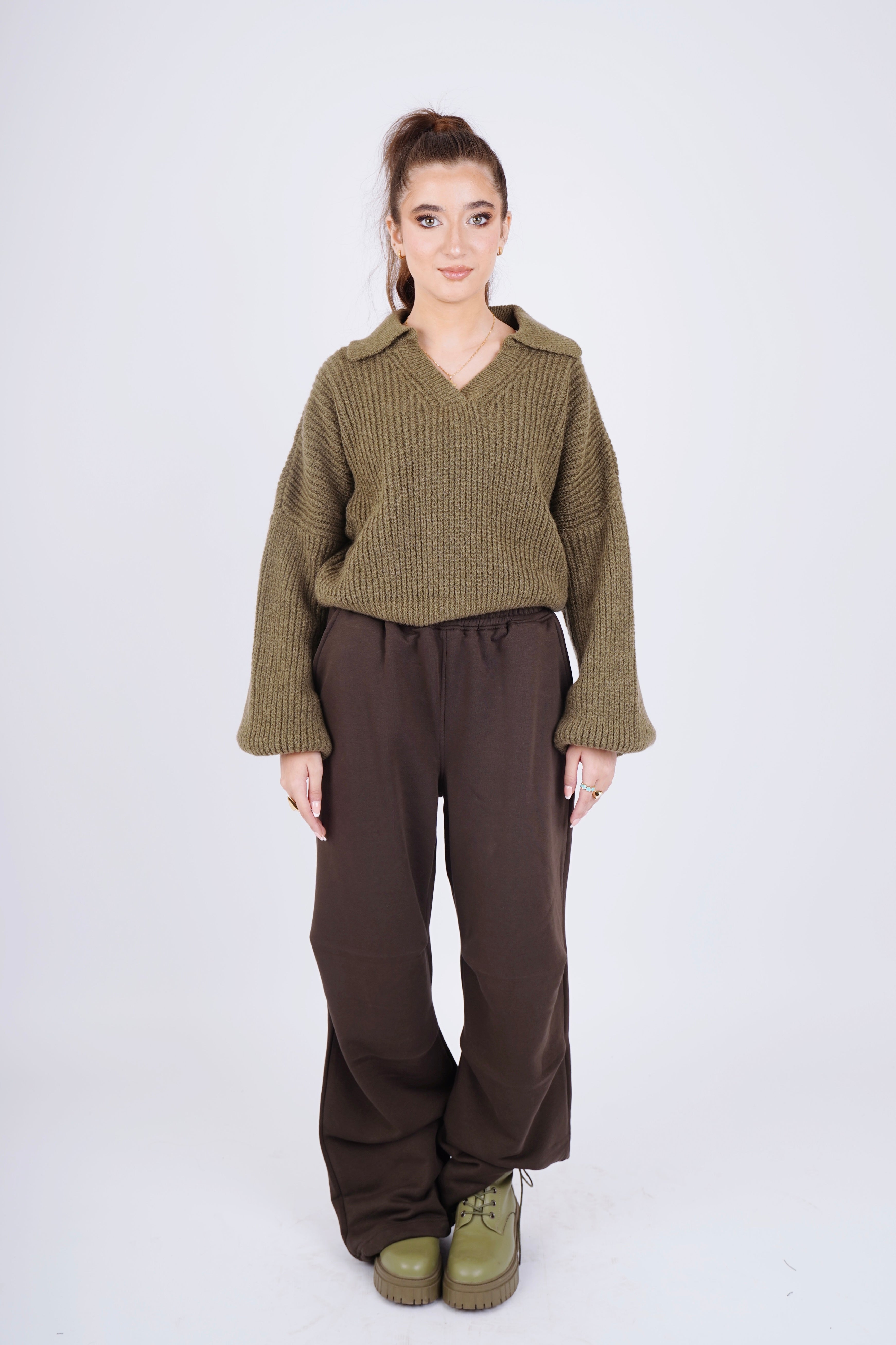 parachute pants - brown