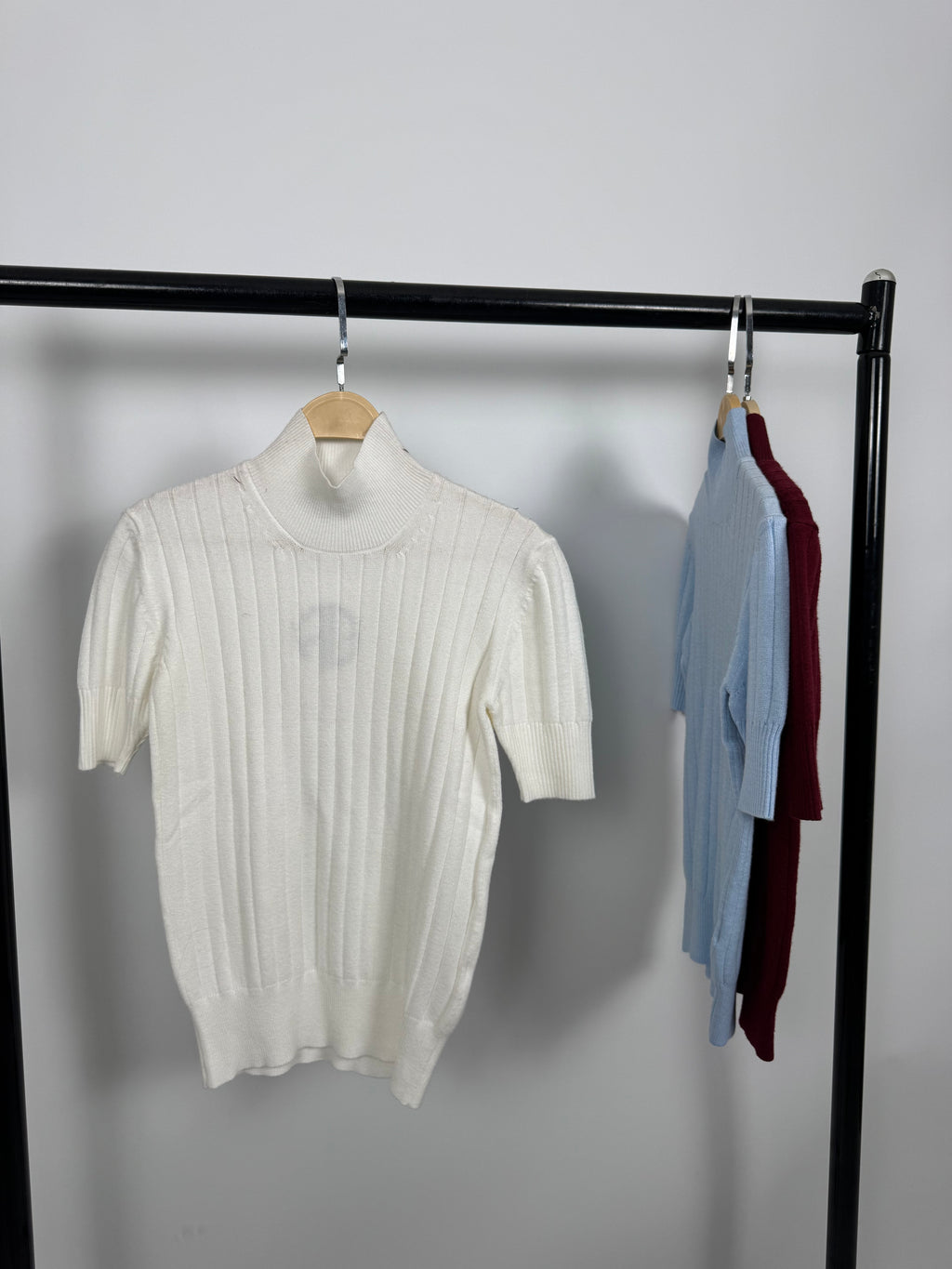 Basic knit half sleeve