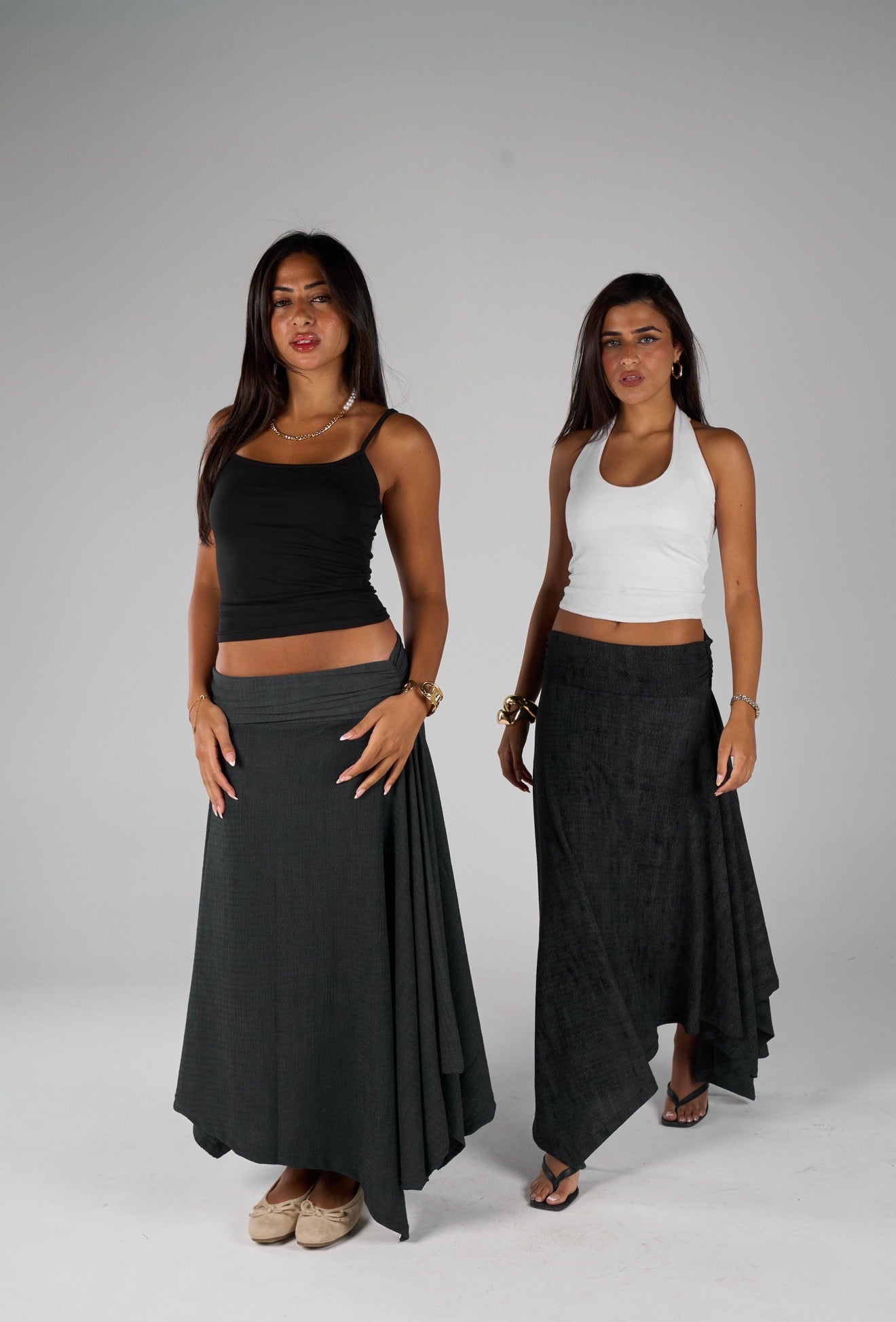 Crimpy skirt - washed Black