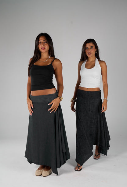 Crimpy skirt - washed Black